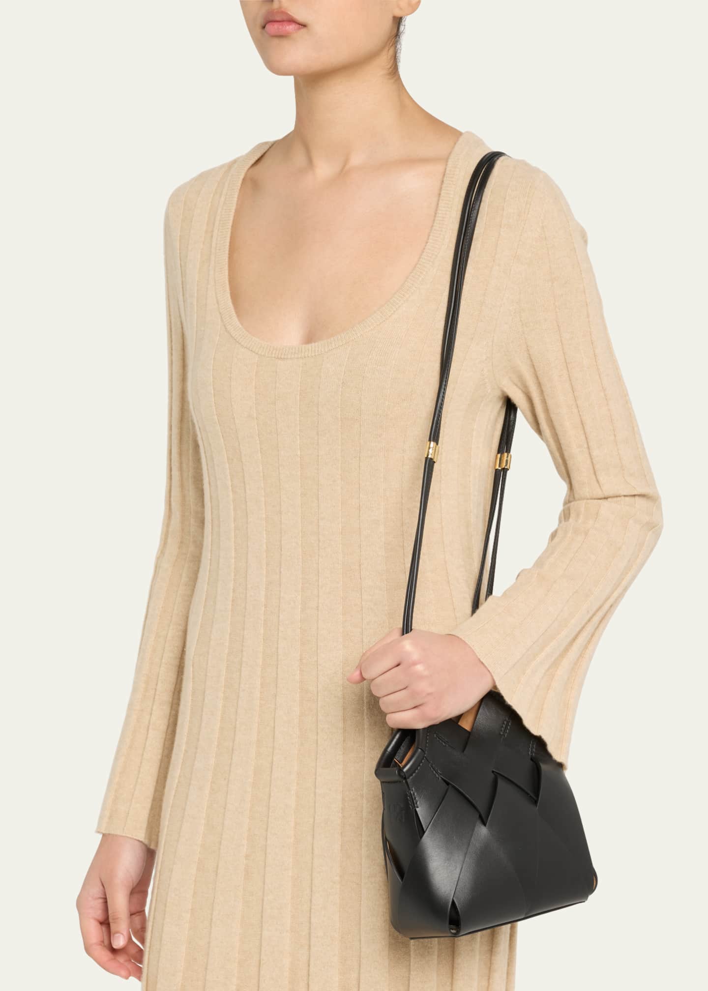 Ulla Johnson Charlotte Woven Leather Crossbody Bag Image 2 of 6