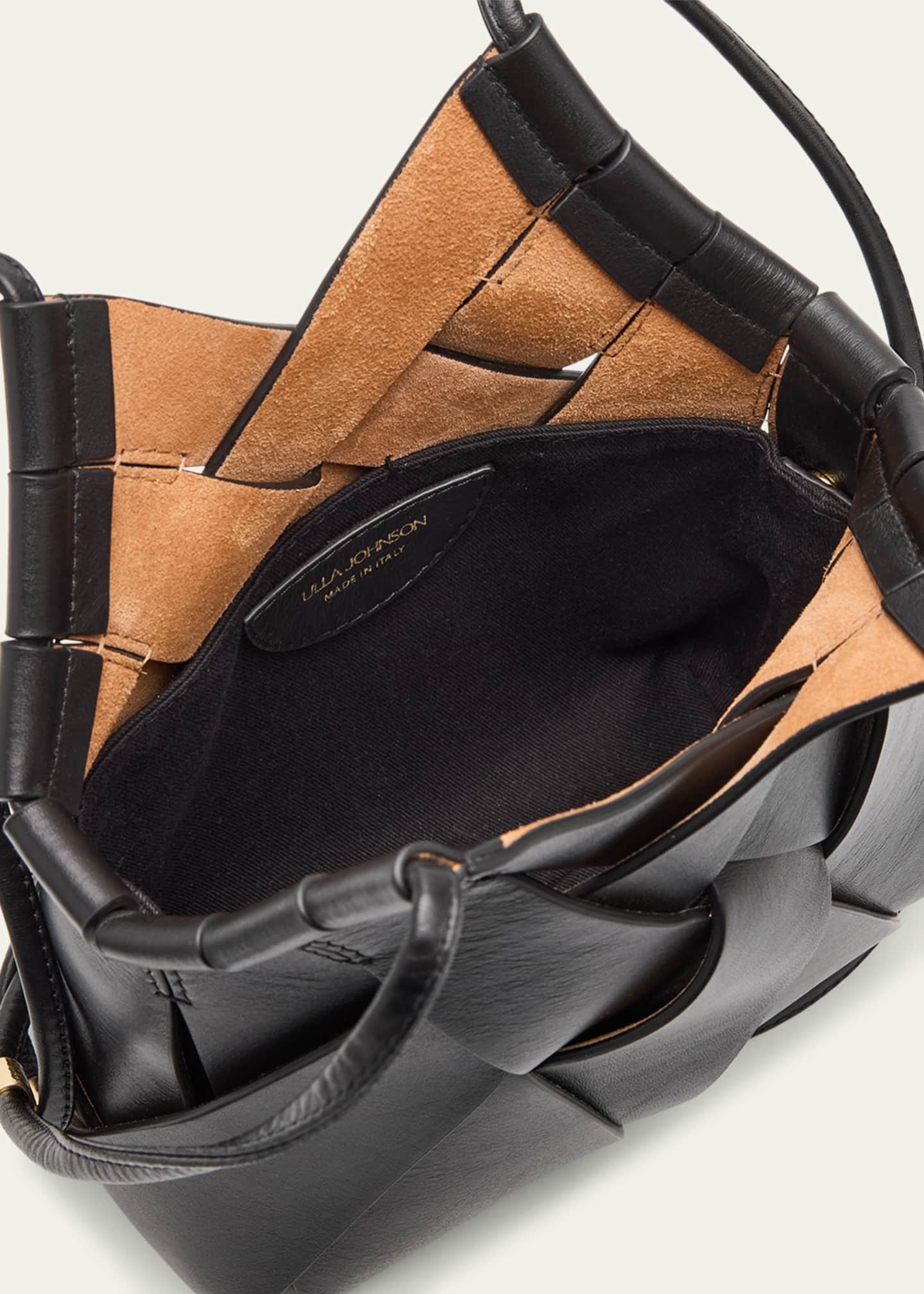 Ulla Johnson Charlotte Woven Leather Crossbody Bag Image 4 of 6