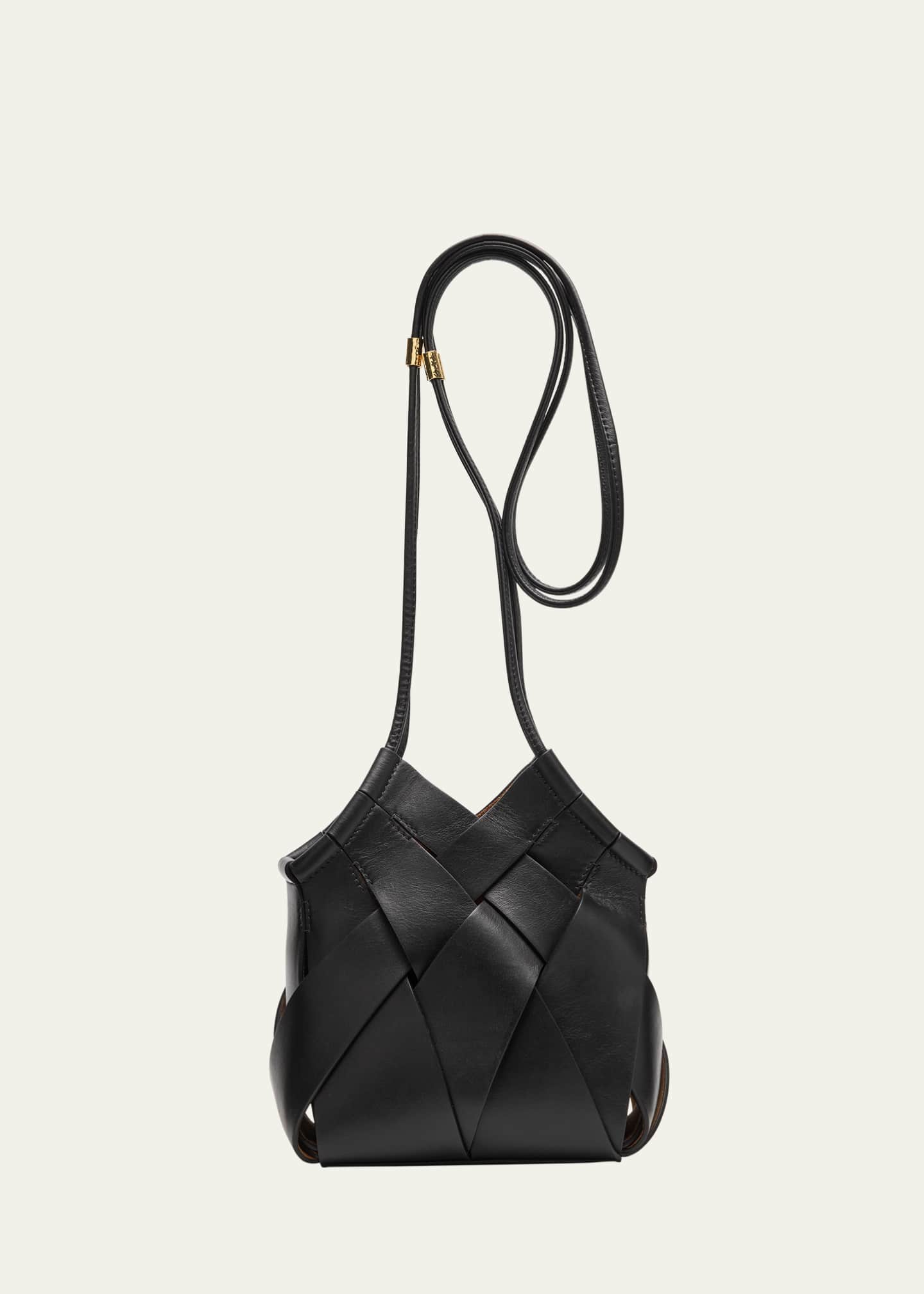 Ulla Johnson Charlotte Woven Leather Crossbody Bag Image 1 of 6