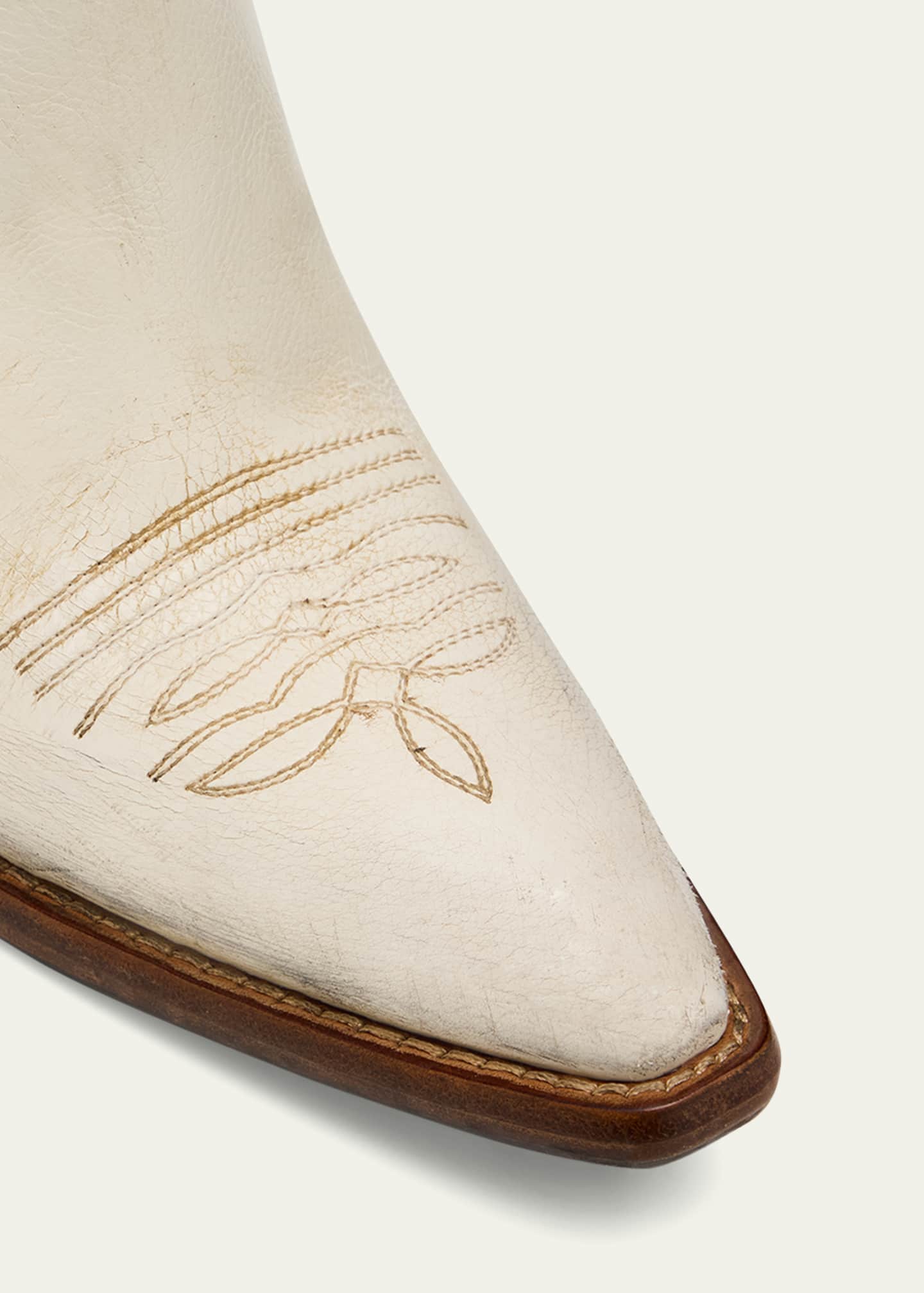 Prada Distressed Calfskin Short Cowboy Boots Image 6 of 6