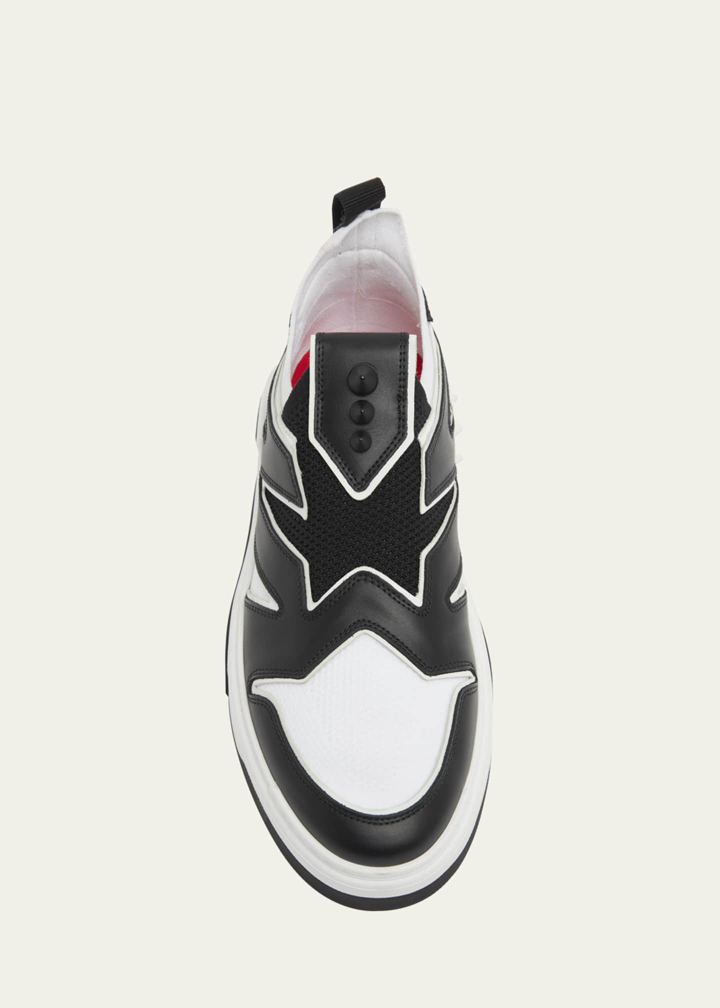 Christian Louboutin Men's Astroflash Mesh and Leather Low-Top Sneakers Image 4 of 4