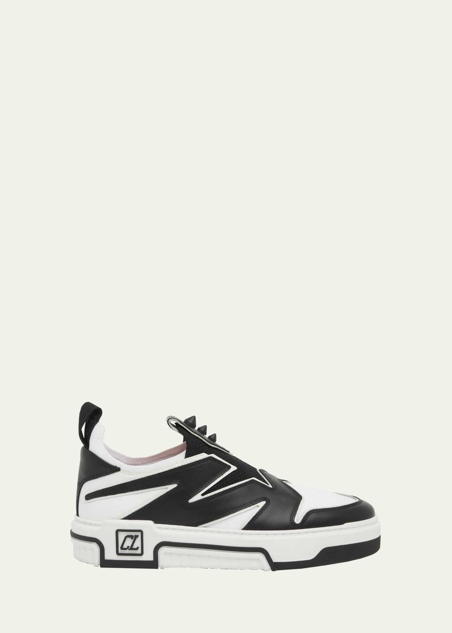 Christian Louboutin Men's Astroflash Mesh and Leather Low-Top Sneakers Image 1 of 4
