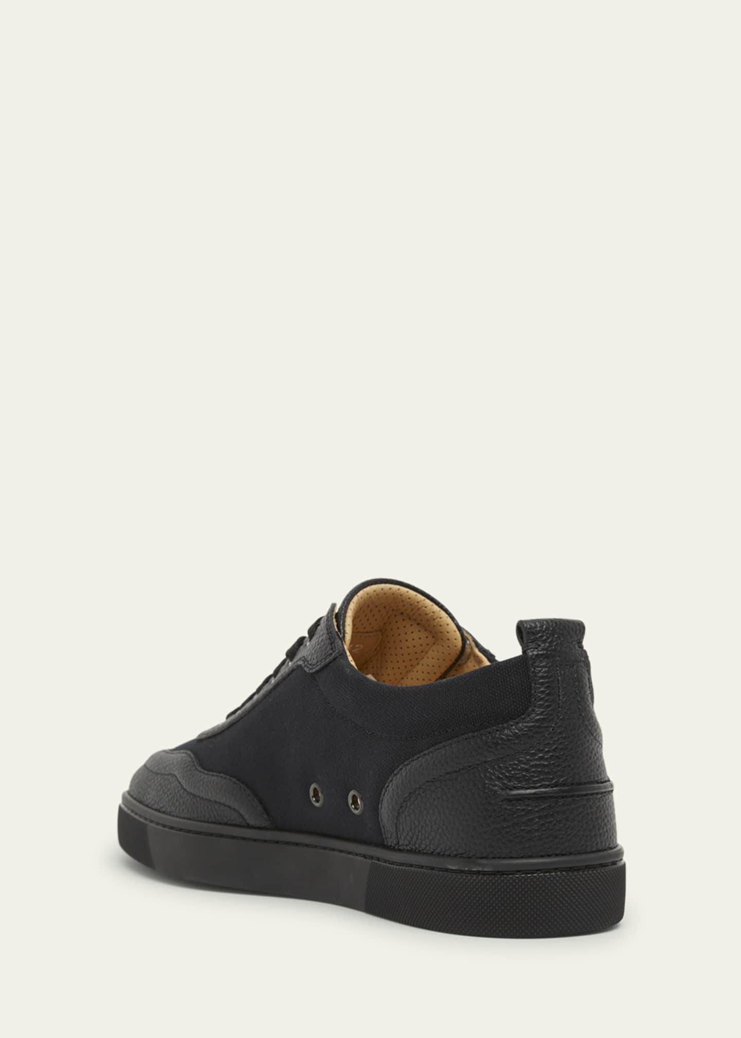 Christian Louboutin Men's Retero Canvas and Leather Low-Top Sneakers Image 2 of 4