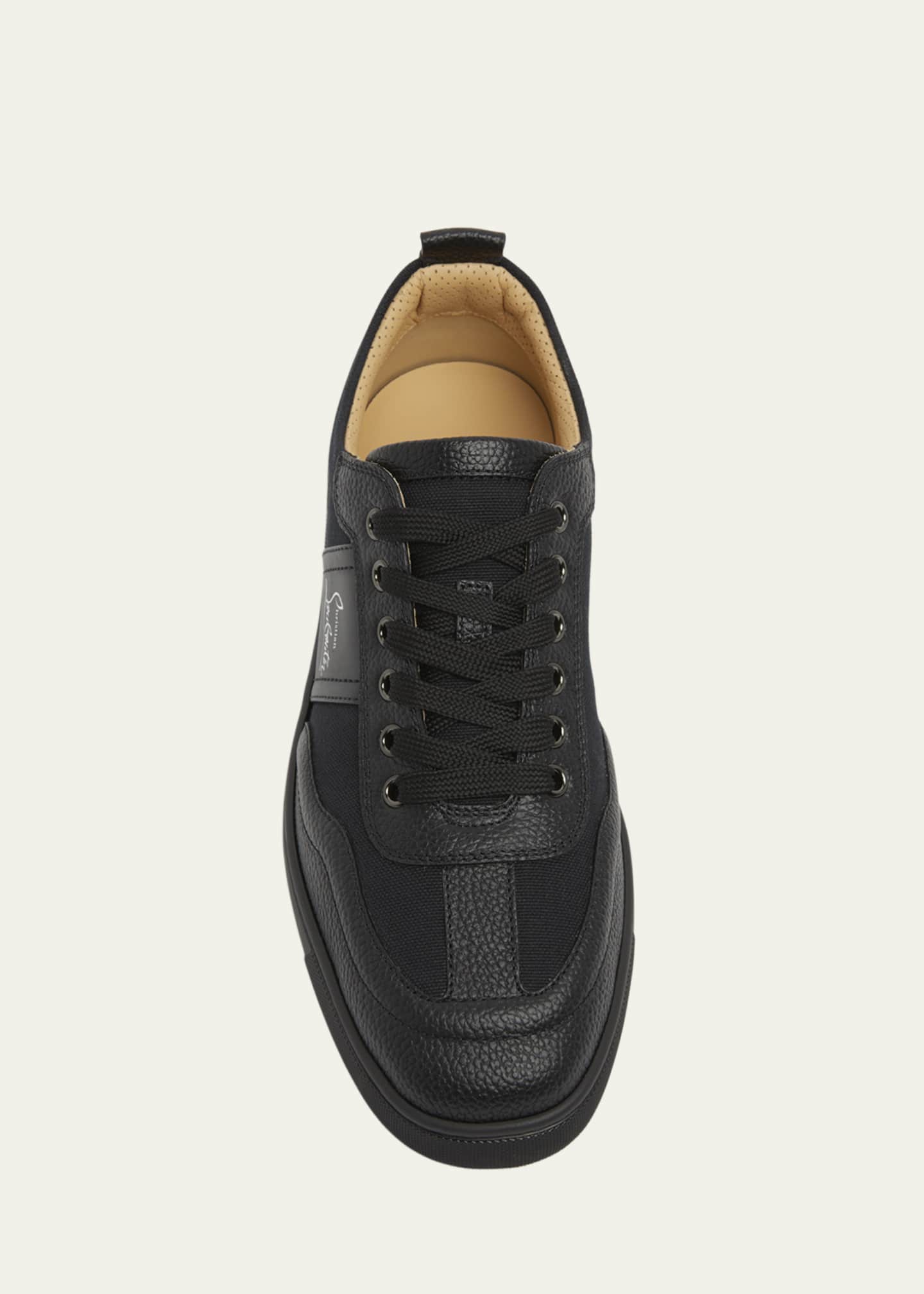 Christian Louboutin Men's Retero Canvas and Leather Low-Top Sneakers Image 4 of 4