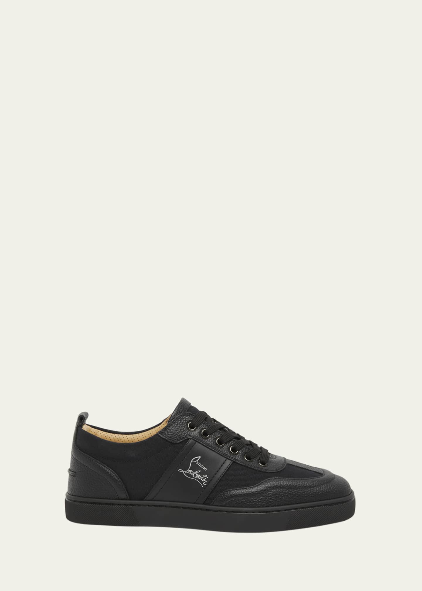 Christian Louboutin Men's Retero Canvas and Leather Low-Top Sneakers Image 1 of 4