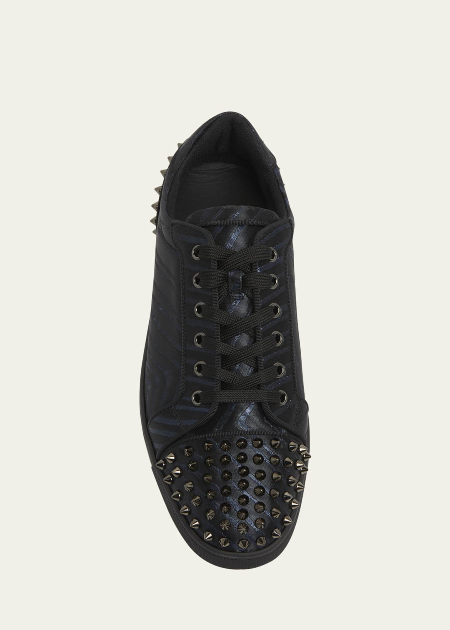 Christian Louboutin Men's Seavaste 2 Jacquard Low-Top Sneakers Image 4 of 4