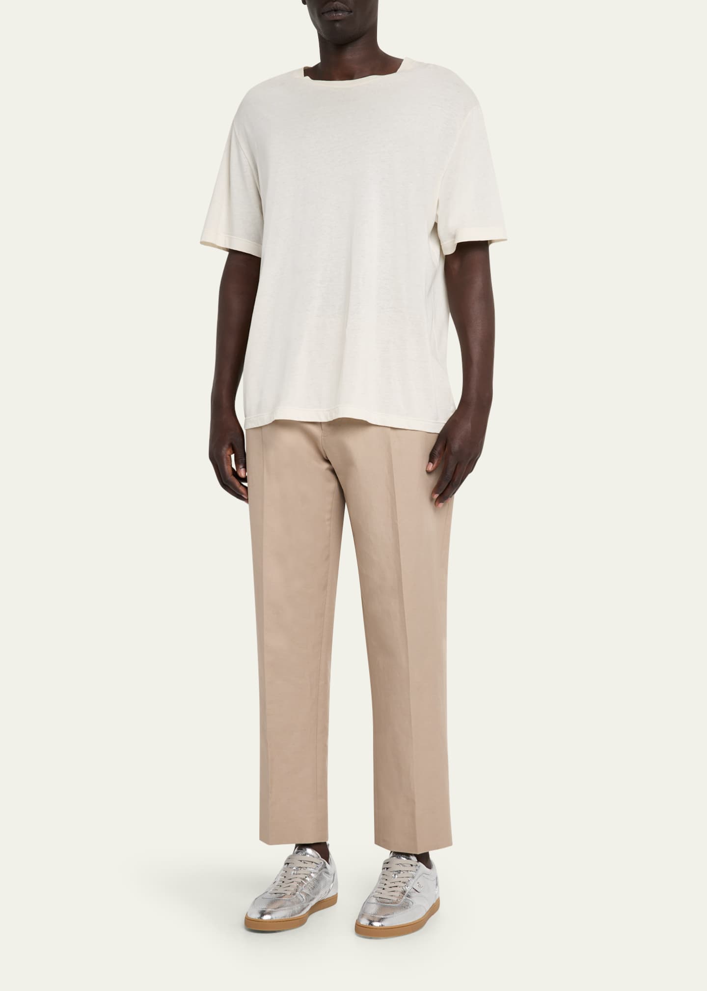 Christian Louboutin Men's Tutti Rui Perforated Low-Top Sneakers Image 3 of 4