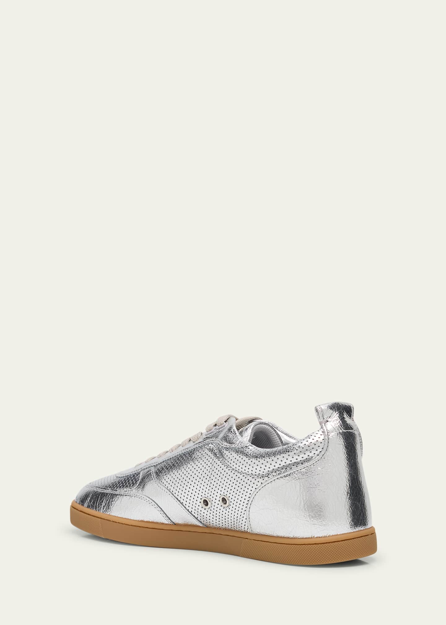 Christian Louboutin Men's Tutti Rui Perforated Low-Top Sneakers Image 4 of 4