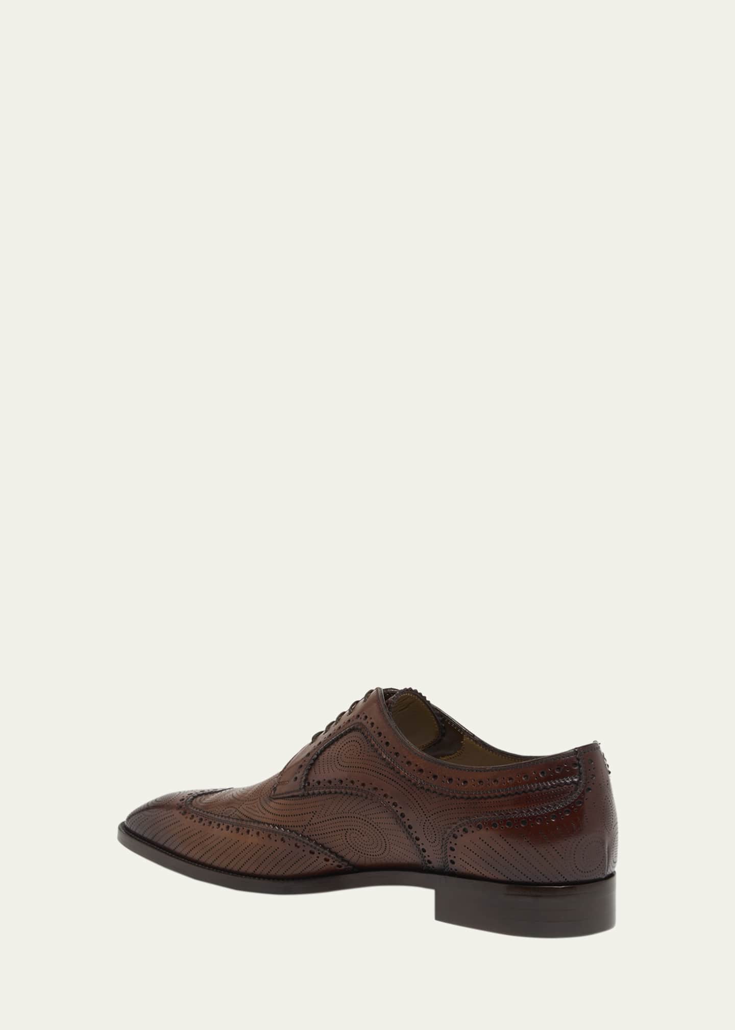 Christian Louboutin Men's Grave Wingtip Brogue Leather Derby Shoes Image 2 of 4