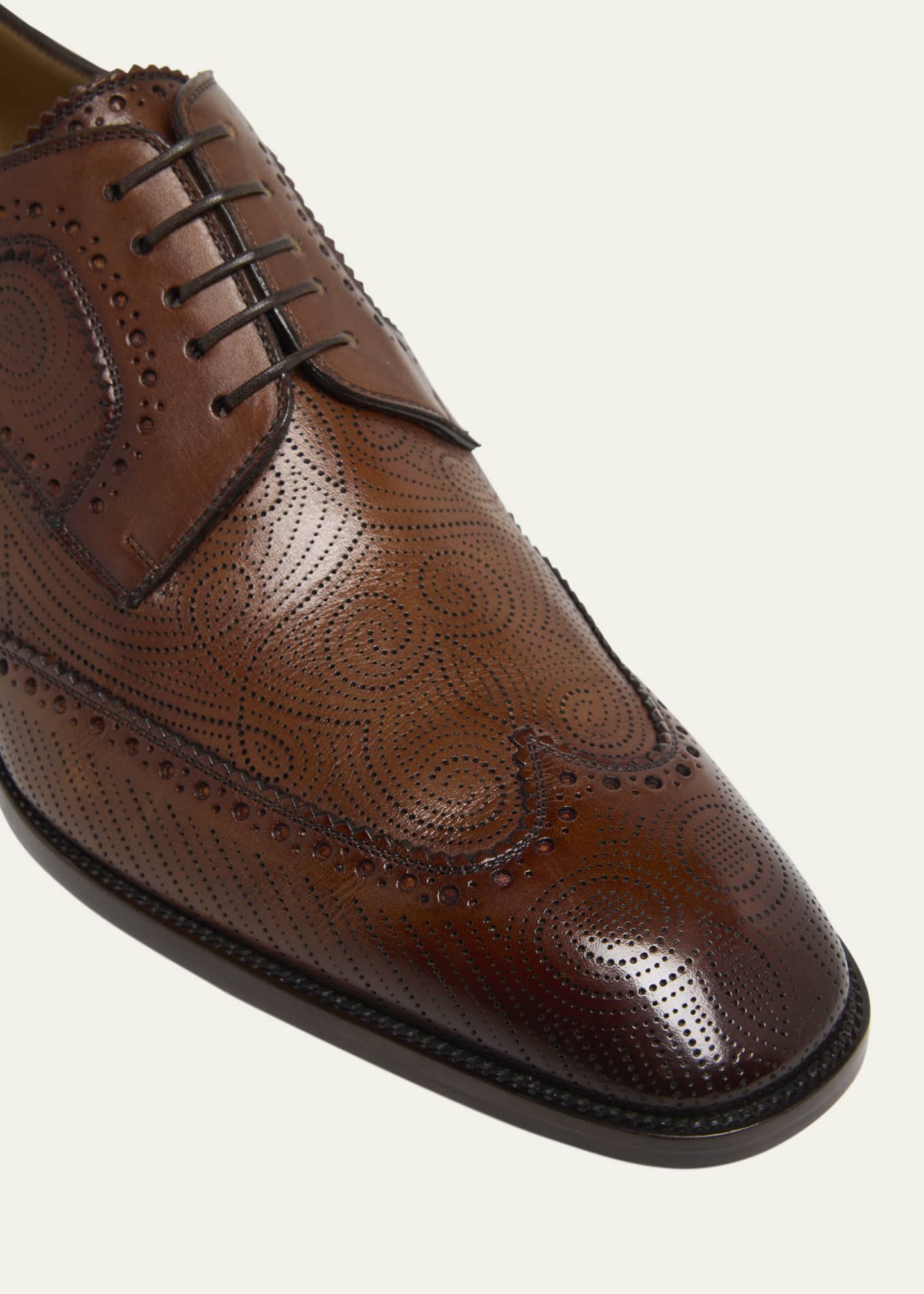 Christian Louboutin Men's Grave Wingtip Brogue Leather Derby Shoes Image 3 of 4