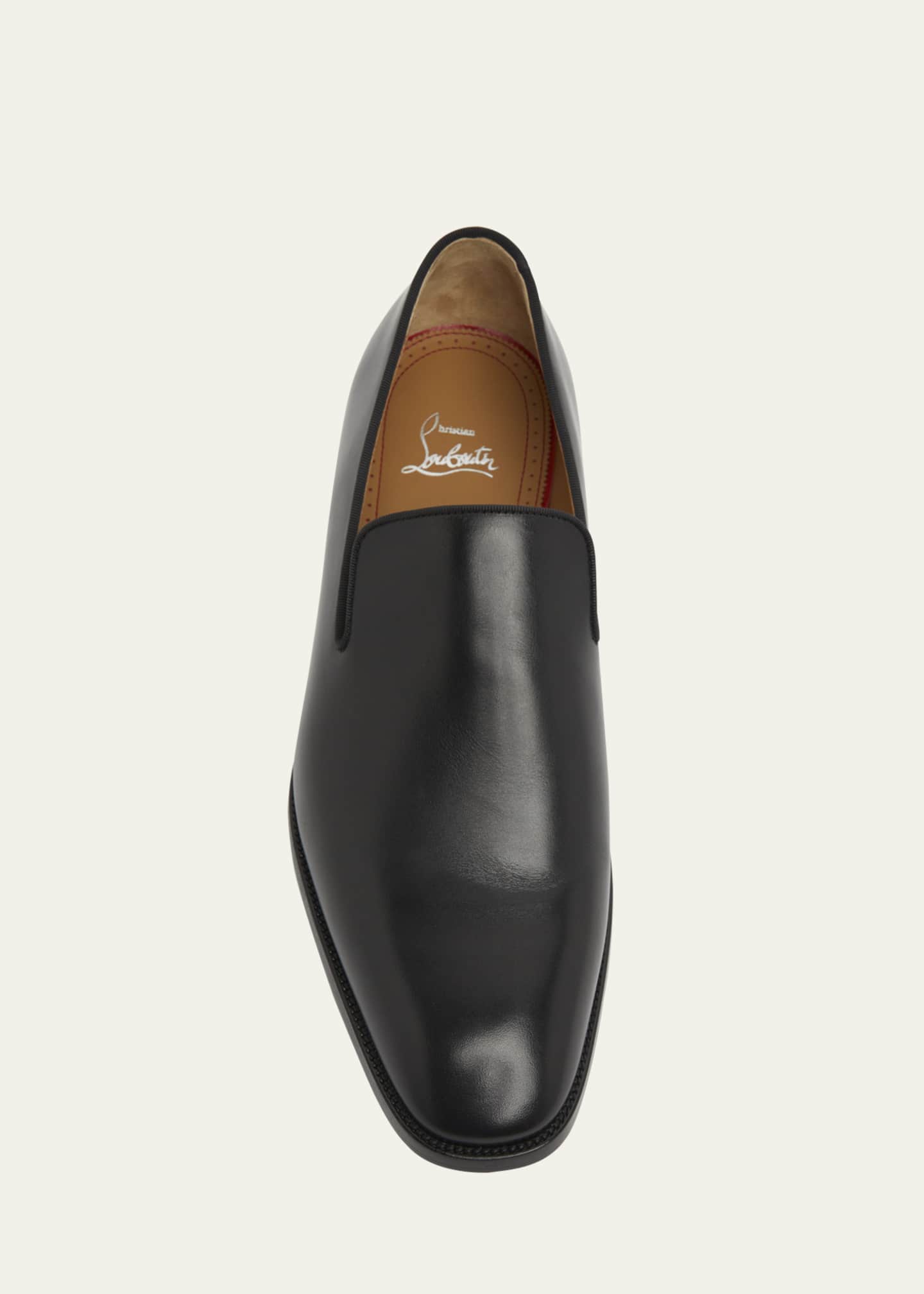 Christian Louboutin Men's Danny Flex Red-Sole Leather Loafers Image 4 of 4