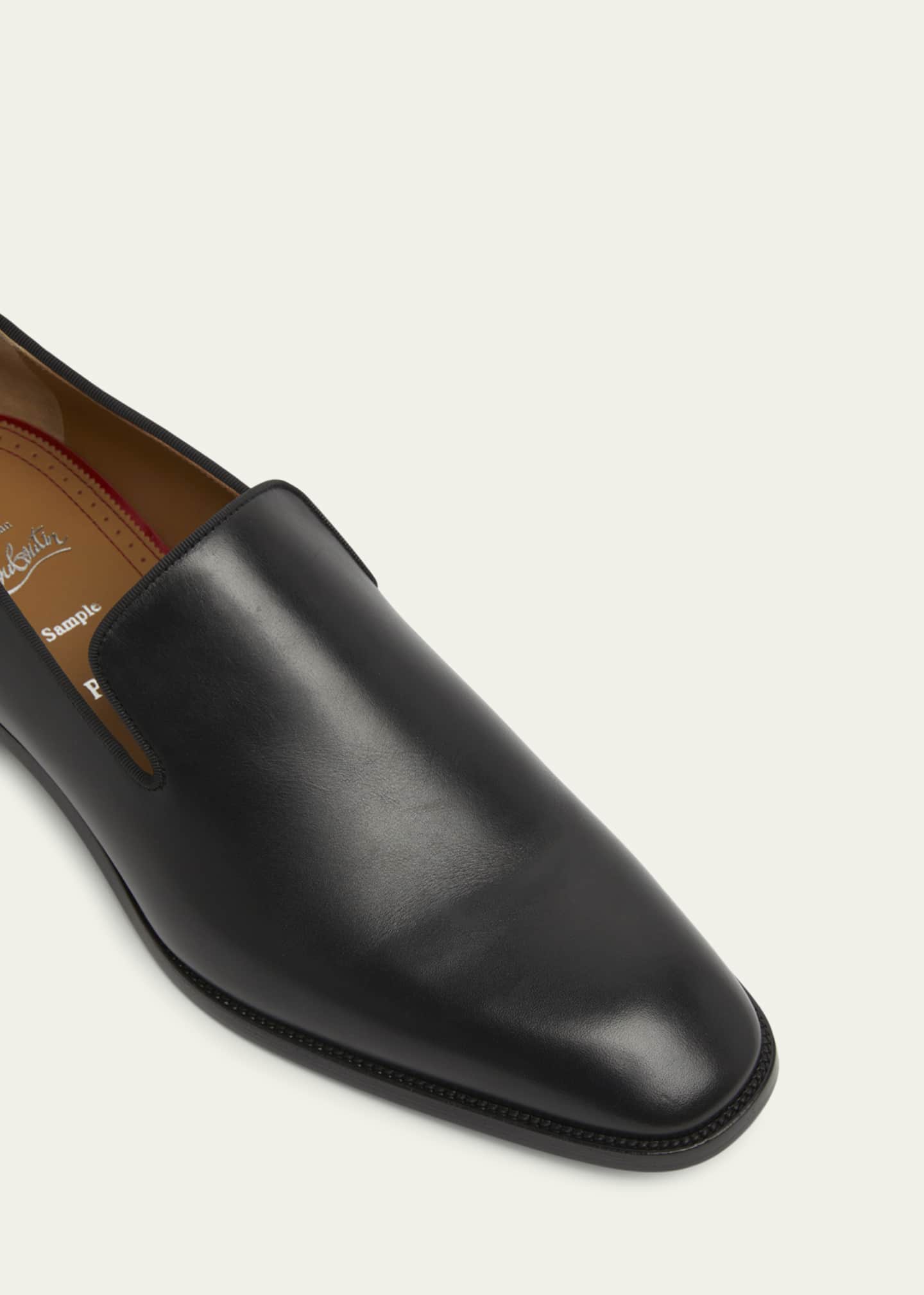 Christian Louboutin Men's Danny Flex Red-Sole Leather Loafers Image 3 of 4