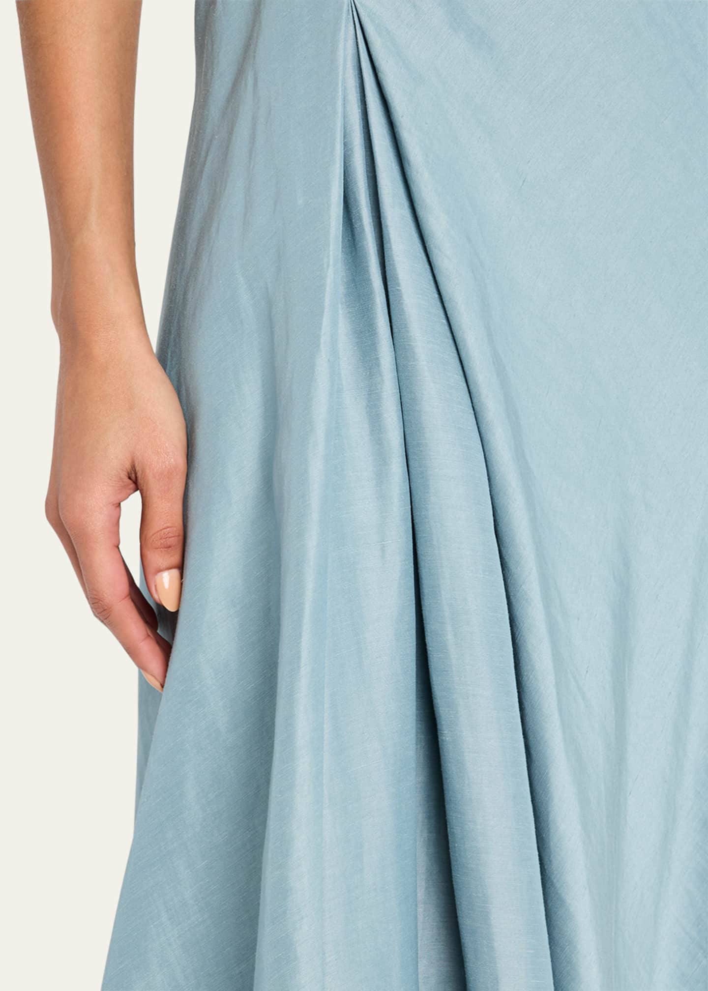 Lafayette 148 New York Sleeveless Pleated A-Line Maxi Dress Image 5 of 5