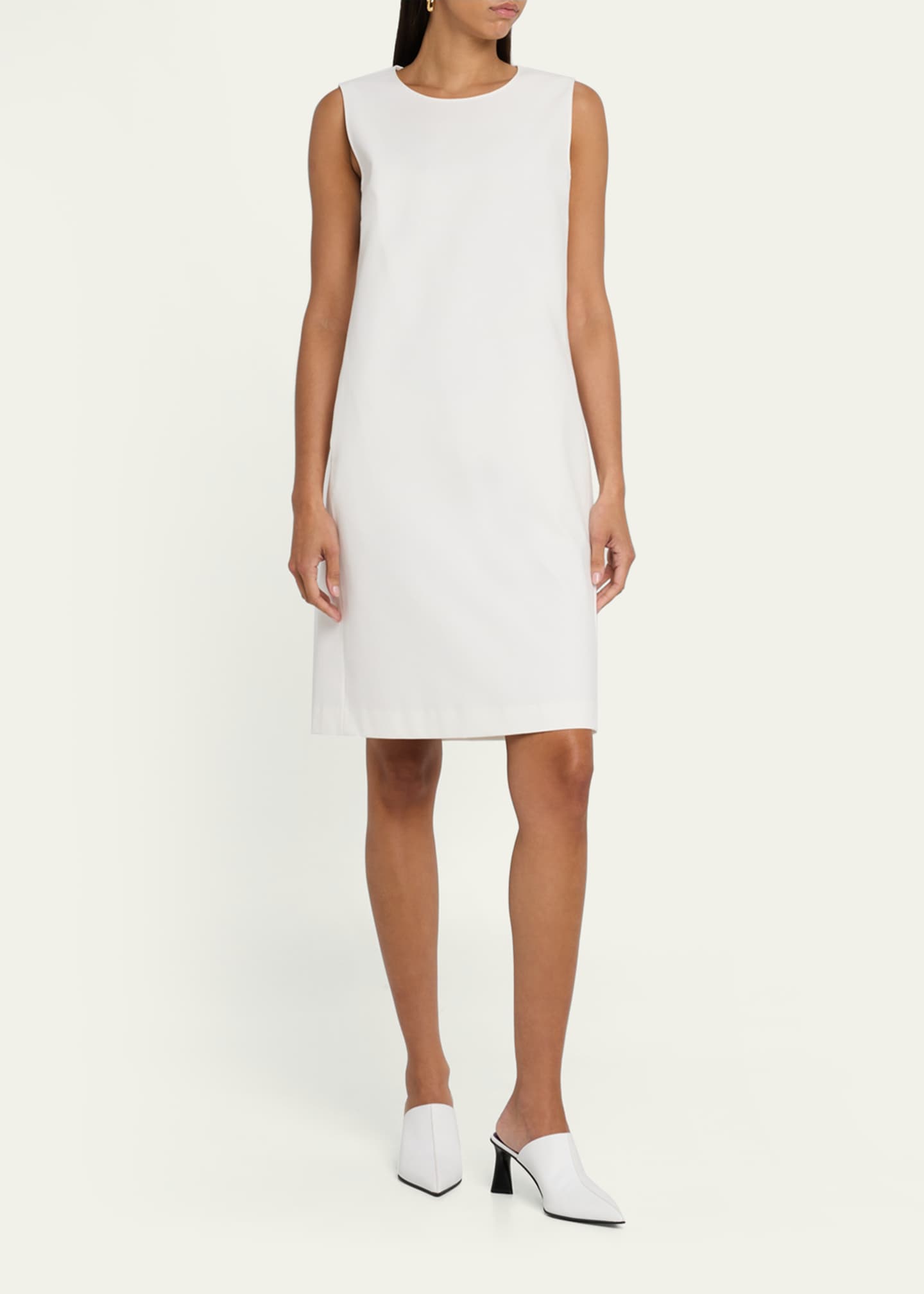 sachin and babi light blue dress Lafayette 148 New York Sleeveless Cotton-Blend Shift Dress