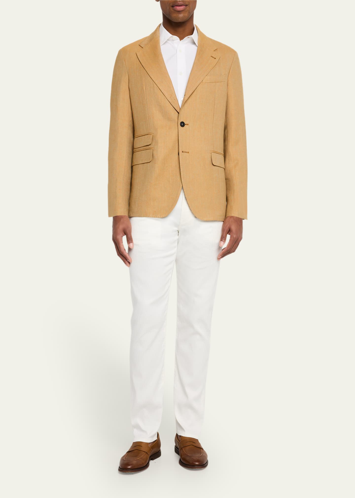 Massimo Alba Men's Catch2 Linen Single-Breasted Sport Coat Image 2 of 8