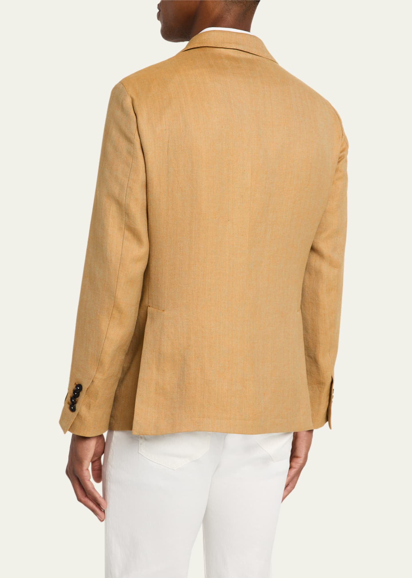 Massimo Alba Men's Catch2 Linen Single-Breasted Sport Coat Image 3 of 8