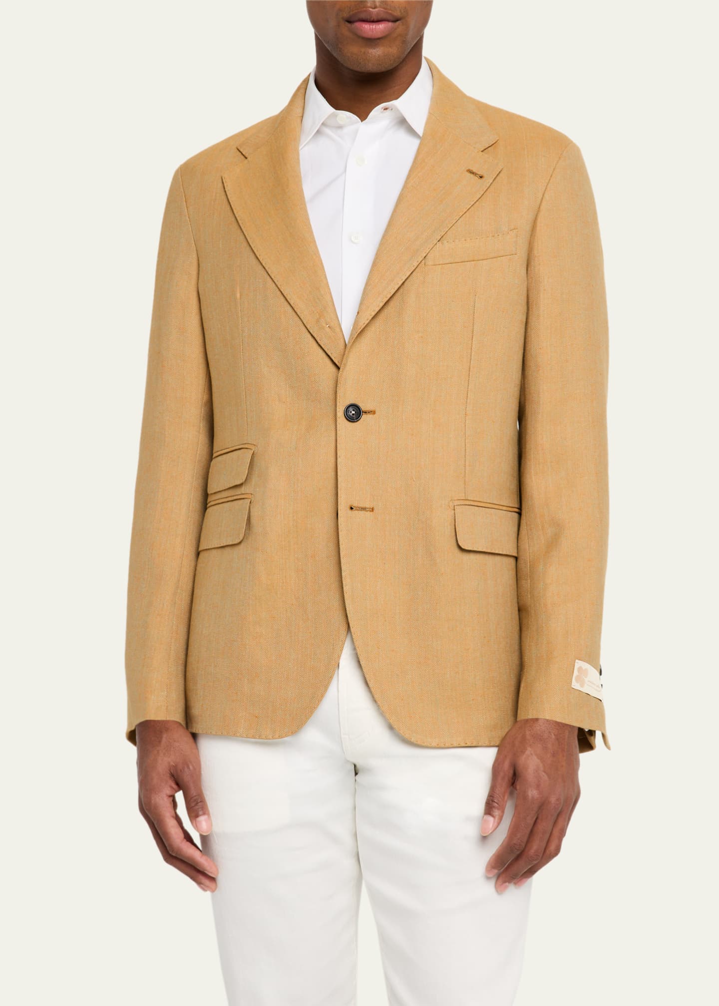 Massimo Alba Men's Catch2 Linen Single-Breasted Sport Coat Image 4 of 8