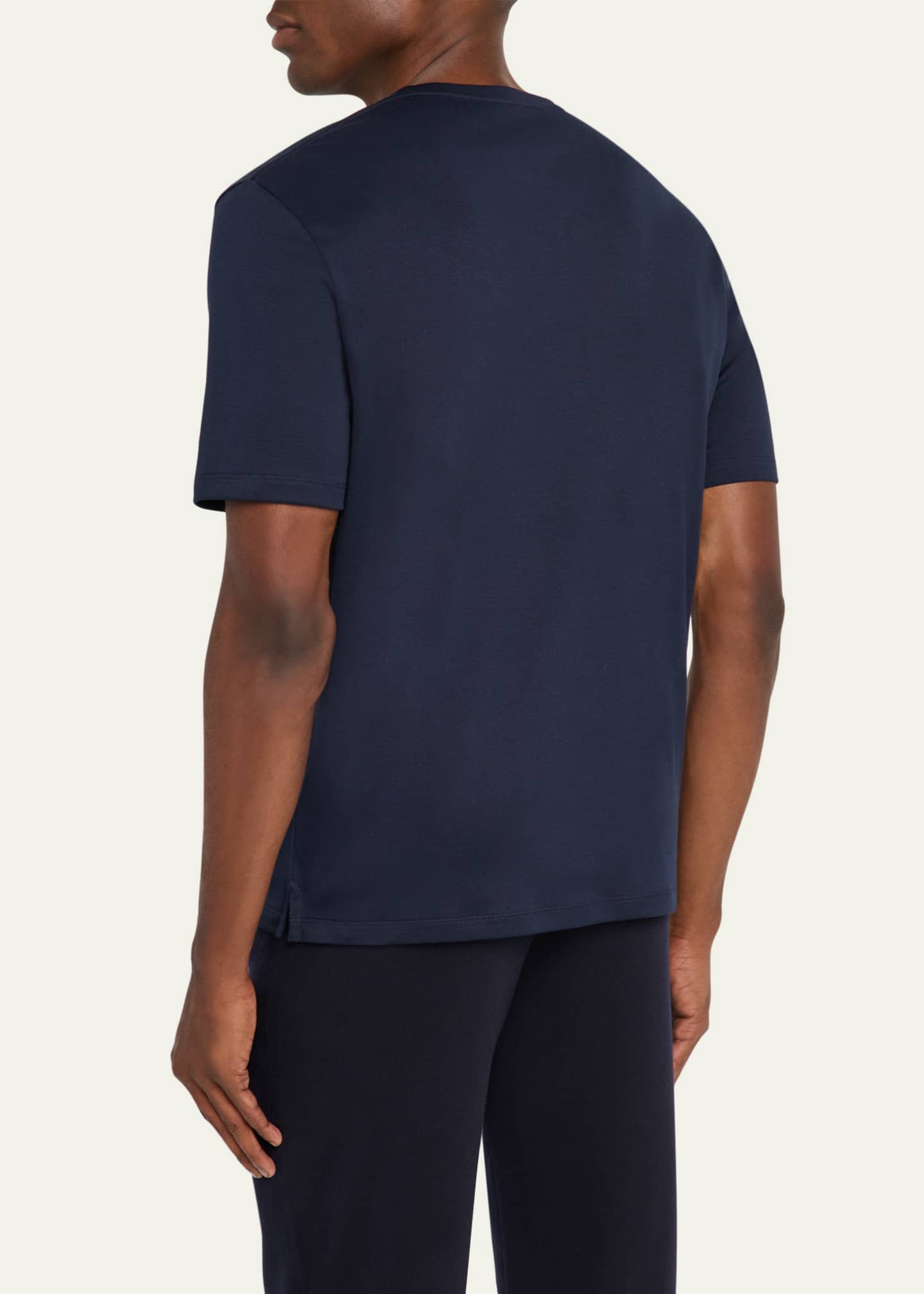 Loro Piana Men's Tremezzo Sea Island Cotton Crewneck T-Shirt Image 3 of 5