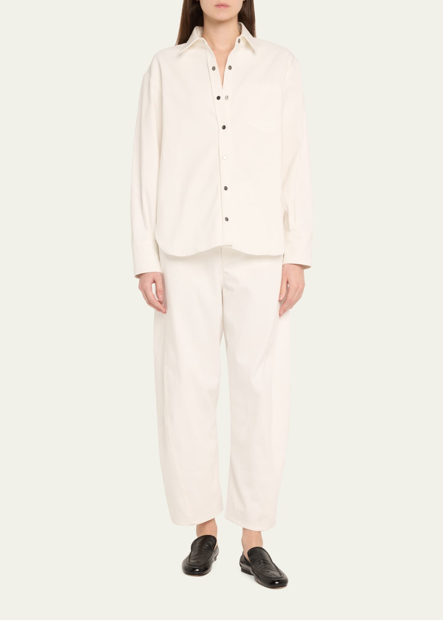 MARIA MCMANUS Mid-Rise Barrel-Leg Crop Jeans Image 2 of 5
