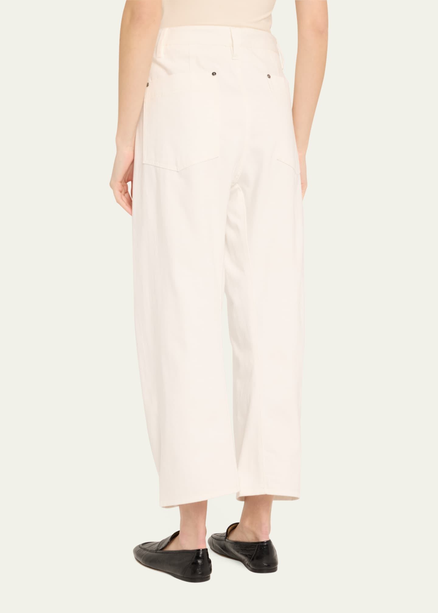 MARIA MCMANUS Mid-Rise Barrel-Leg Crop Jeans Image 3 of 5