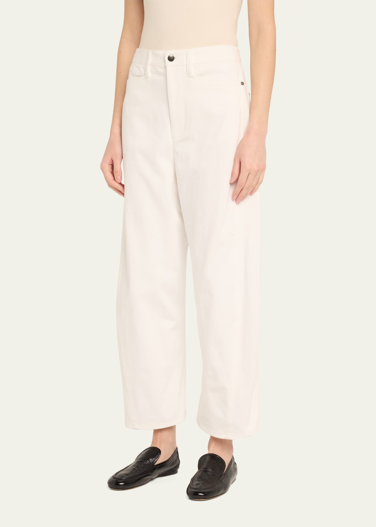 MARIA MCMANUS Mid-Rise Barrel-Leg Crop Jeans Image 4 of 5