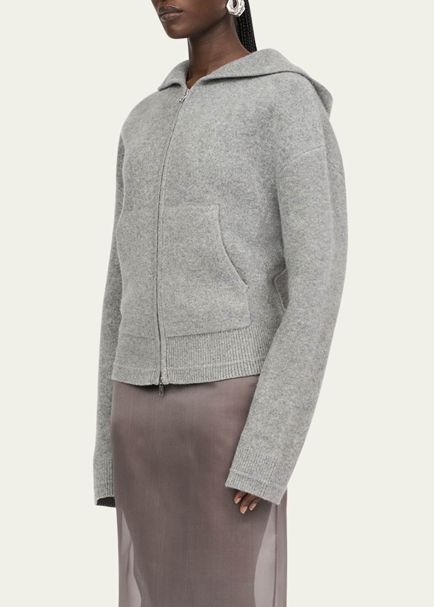 MARIA MCMANUS Hooded Felt Merino Wool Jacket Image 4 of 5