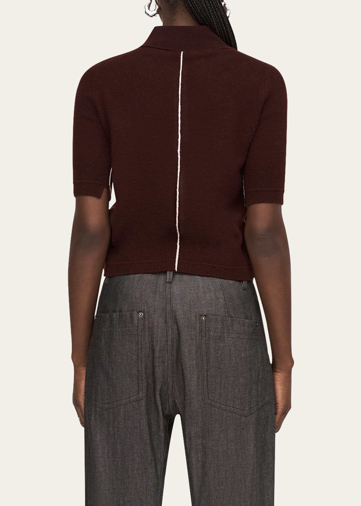 MARIA MCMANUS Petite Polo Cashmere Top Image 3 of 5