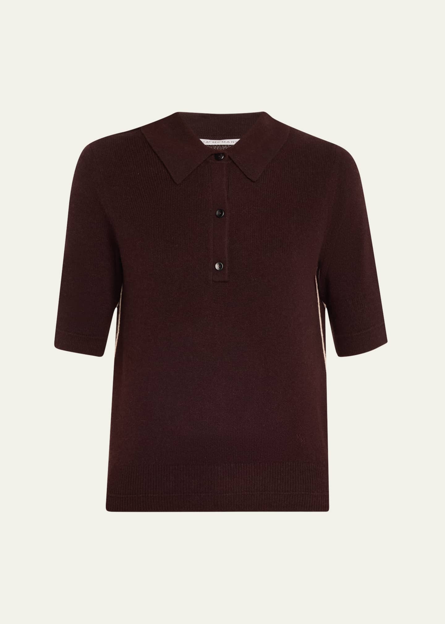 MARIA MCMANUS Petite Polo Cashmere Top Image 1 of 5