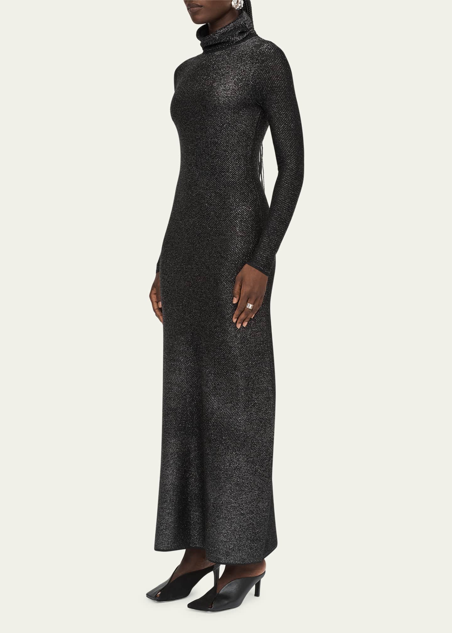 MARIA MCMANUS Metallic Long Sleeve Dress Image 4 of 5