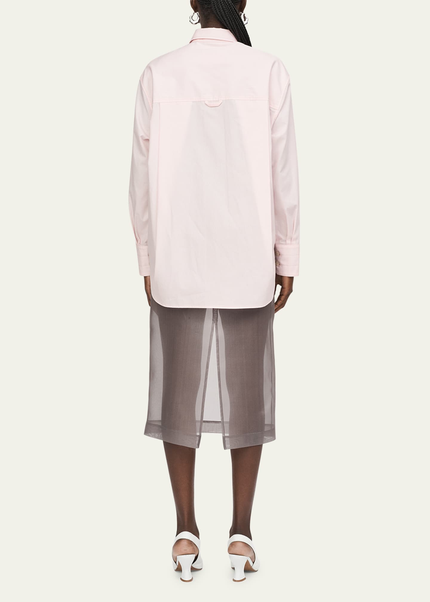 MARIA MCMANUS Oversized Button-Down Tunic Shirt Image 3 of 5