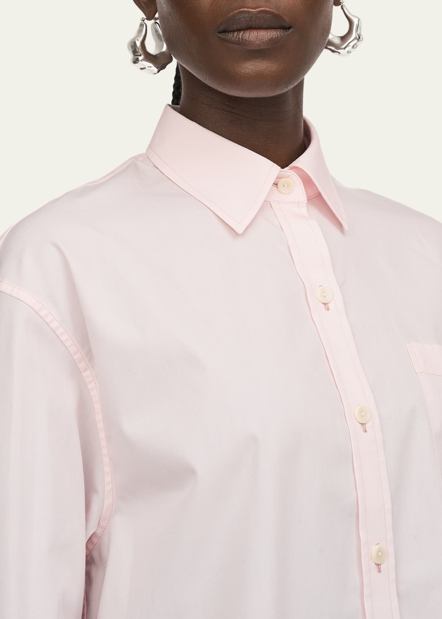 MARIA MCMANUS Oversized Button-Down Tunic Shirt Image 5 of 5