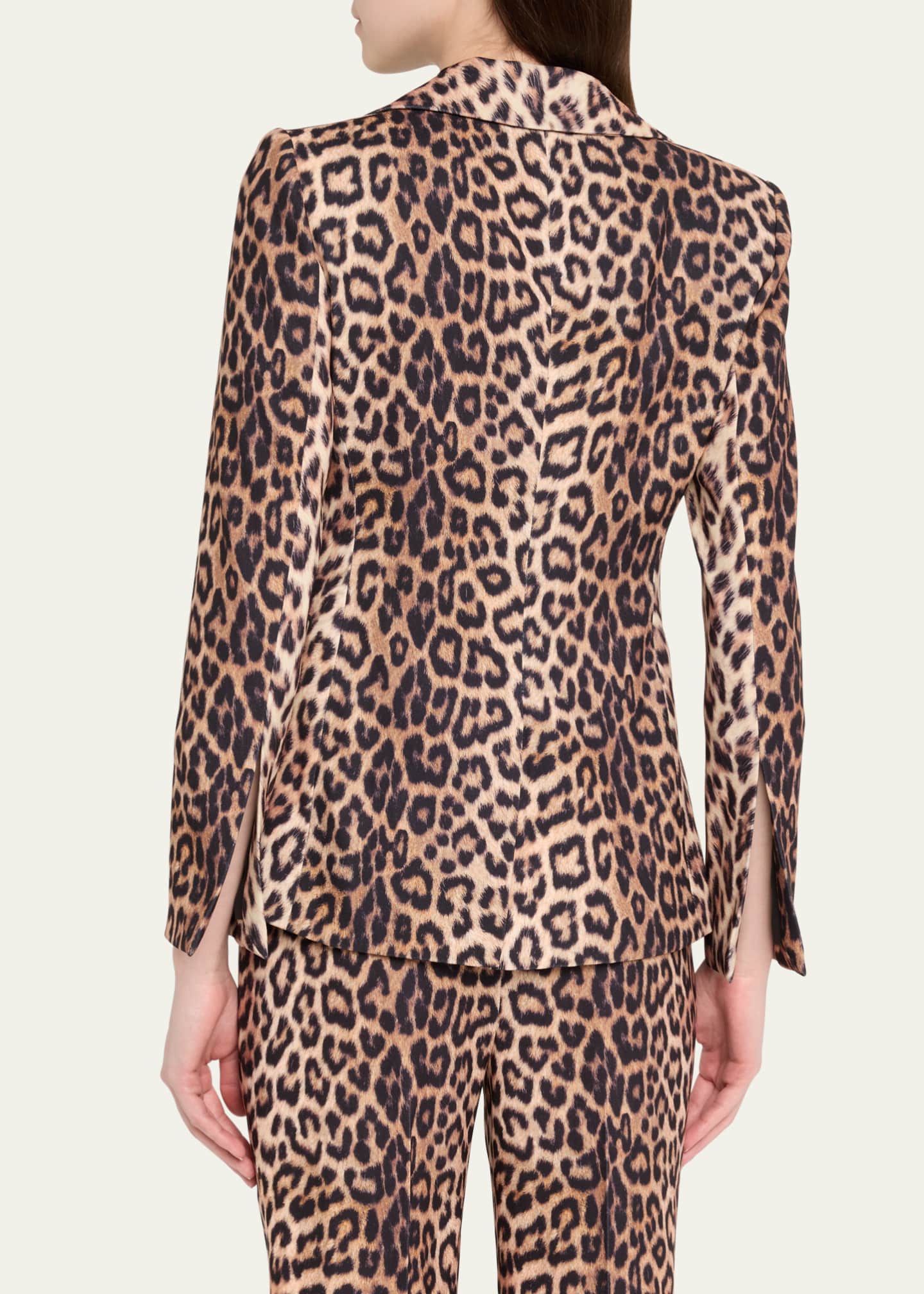 Alice + Olivia Macey Leopard Fitted Blazer Image 3 of 5