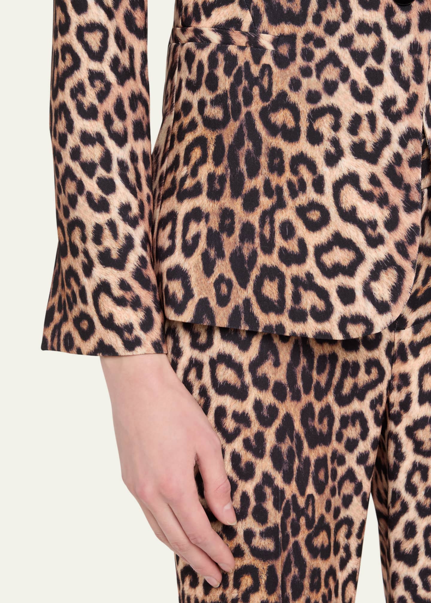Alice + Olivia Macey Leopard Fitted Blazer Image 5 of 5