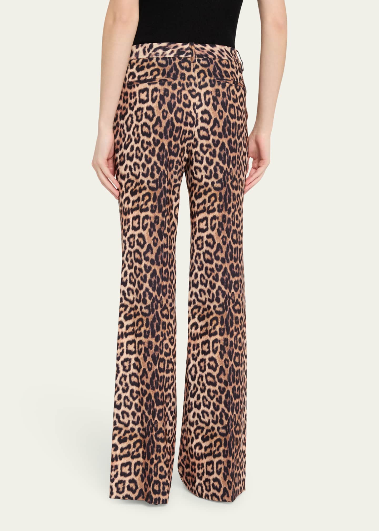 Alice + Olivia Remi Leopard Slim Bootcut Pants Image 3 of 5