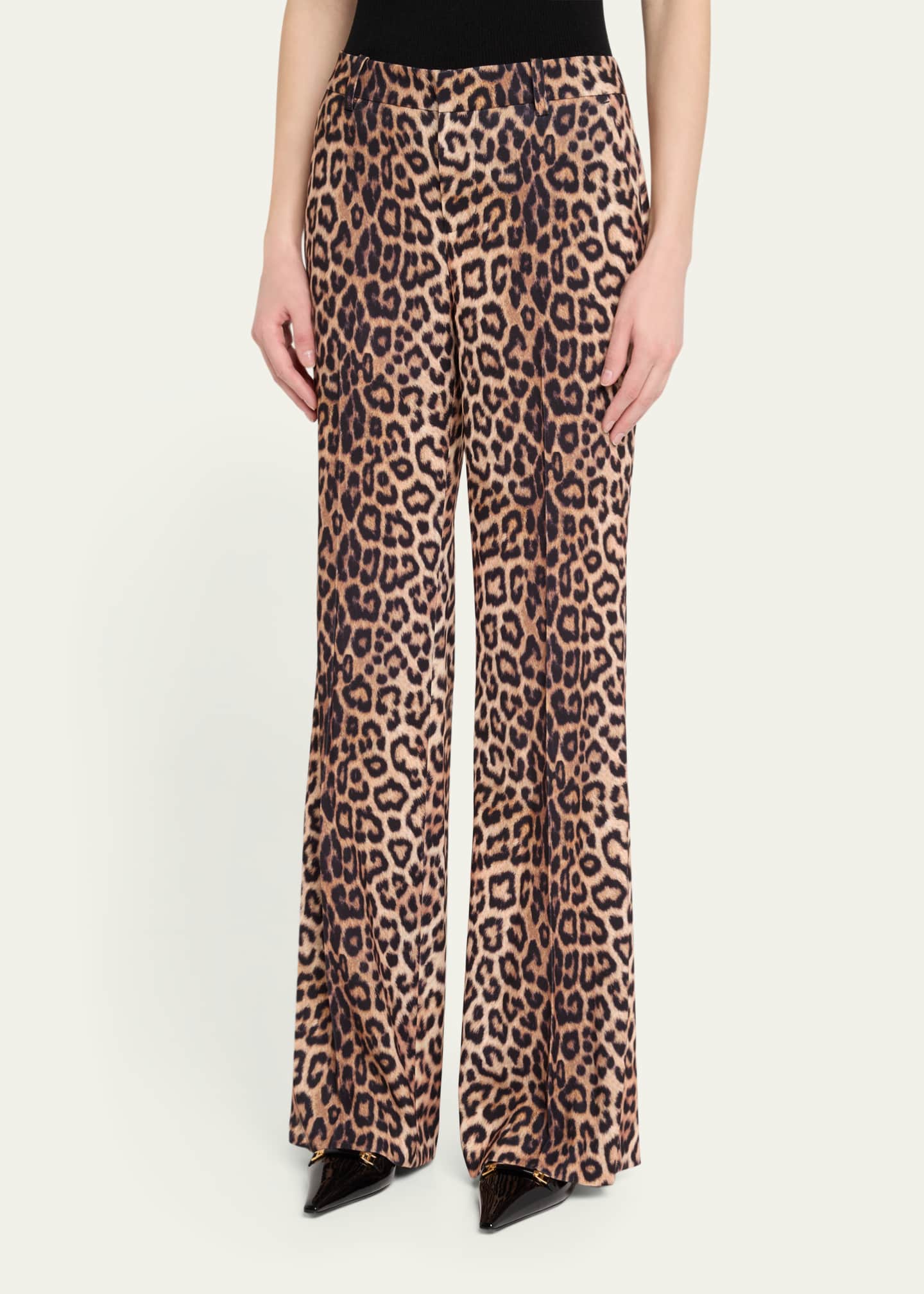 Alice + Olivia Remi Leopard Slim Bootcut Pants Image 4 of 5