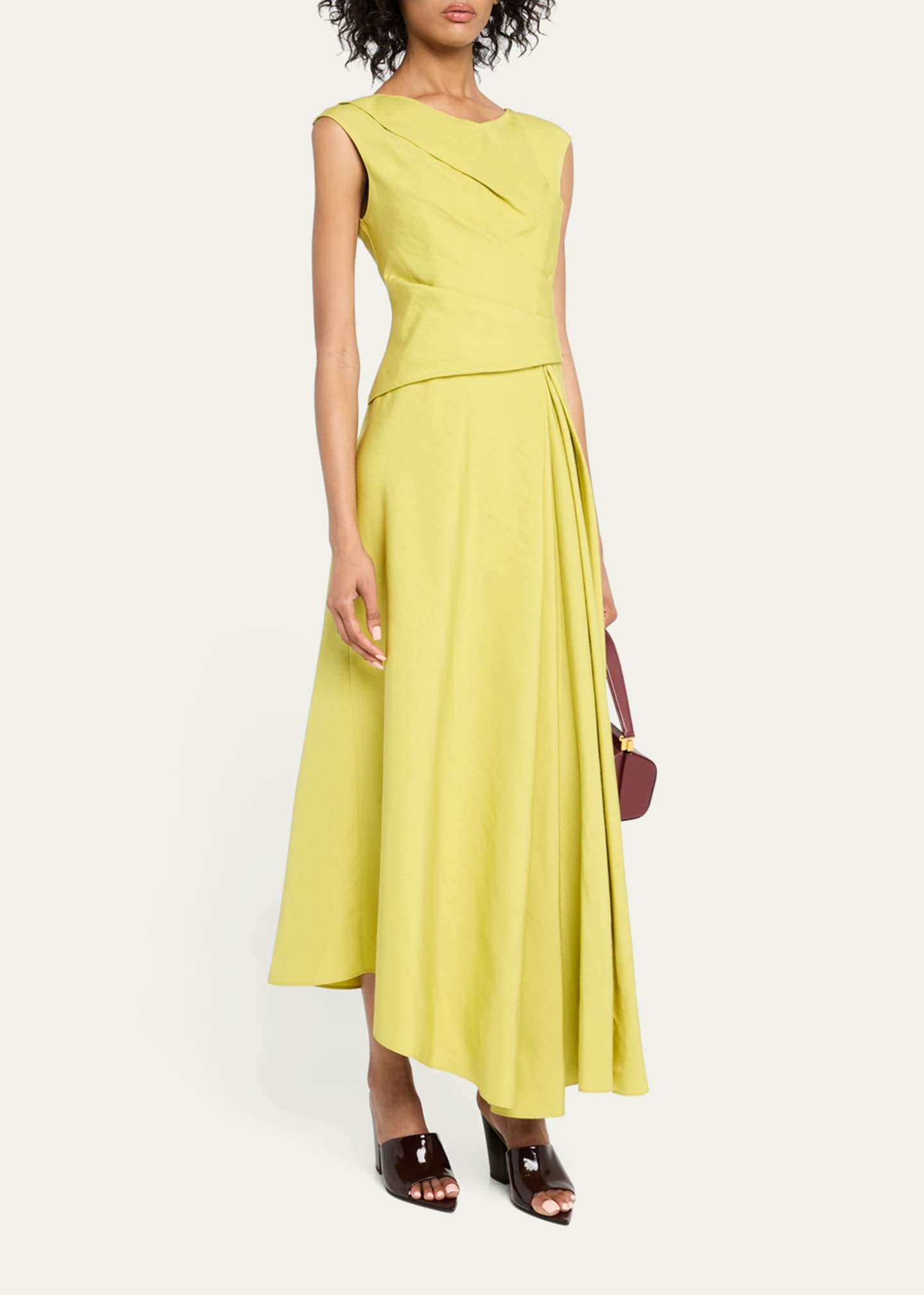Lafayette 148 New York Drape-Front Asymmetric Dress Image 2 of 5