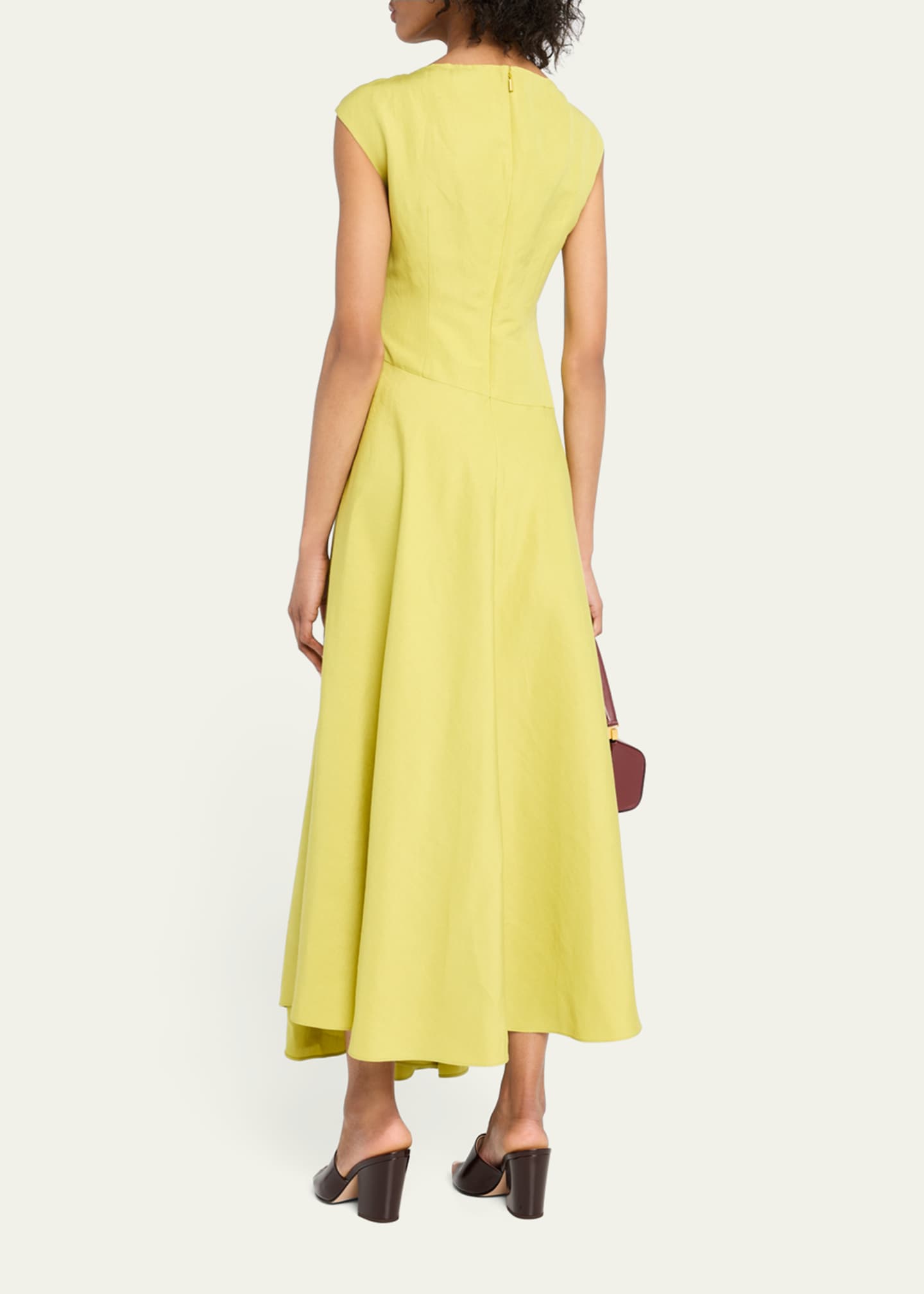 Lafayette 148 New York Drape-Front Asymmetric Dress Image 3 of 5