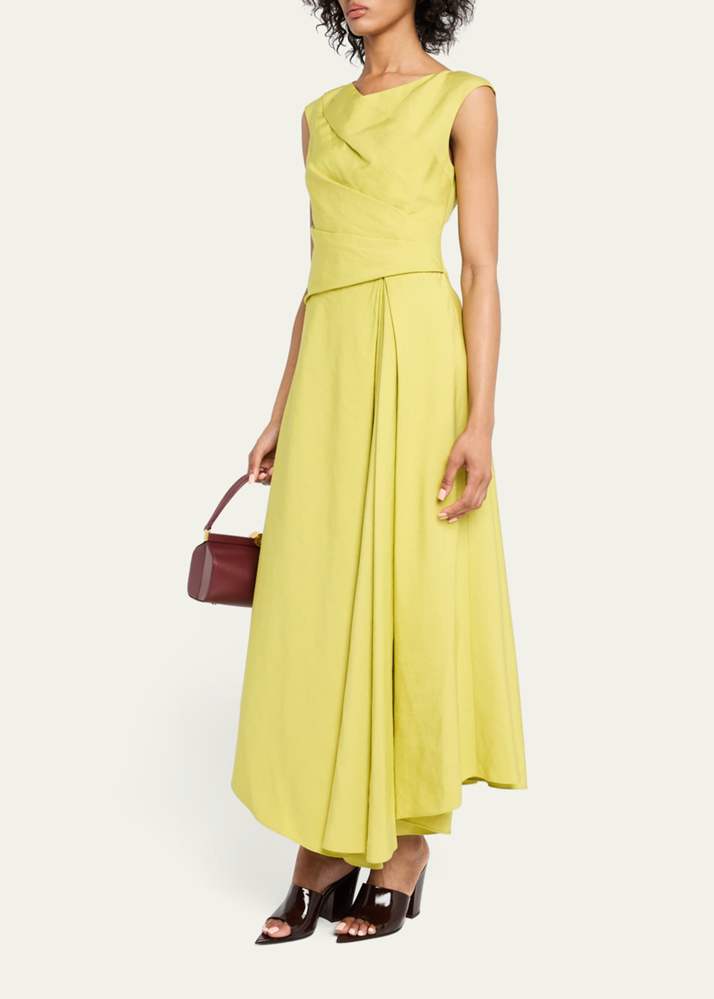 Lafayette 148 New York Drape-Front Asymmetric Dress Image 4 of 5