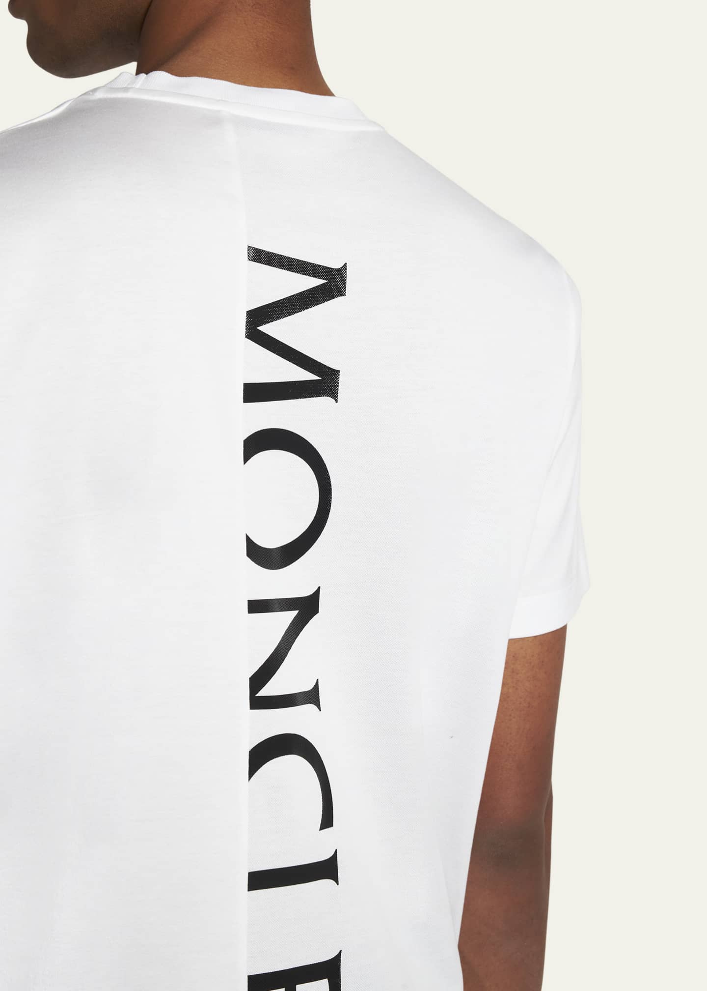 Moncler Men's Logo Patch Cotton Crewneck T-Shirt Image 5 of 5