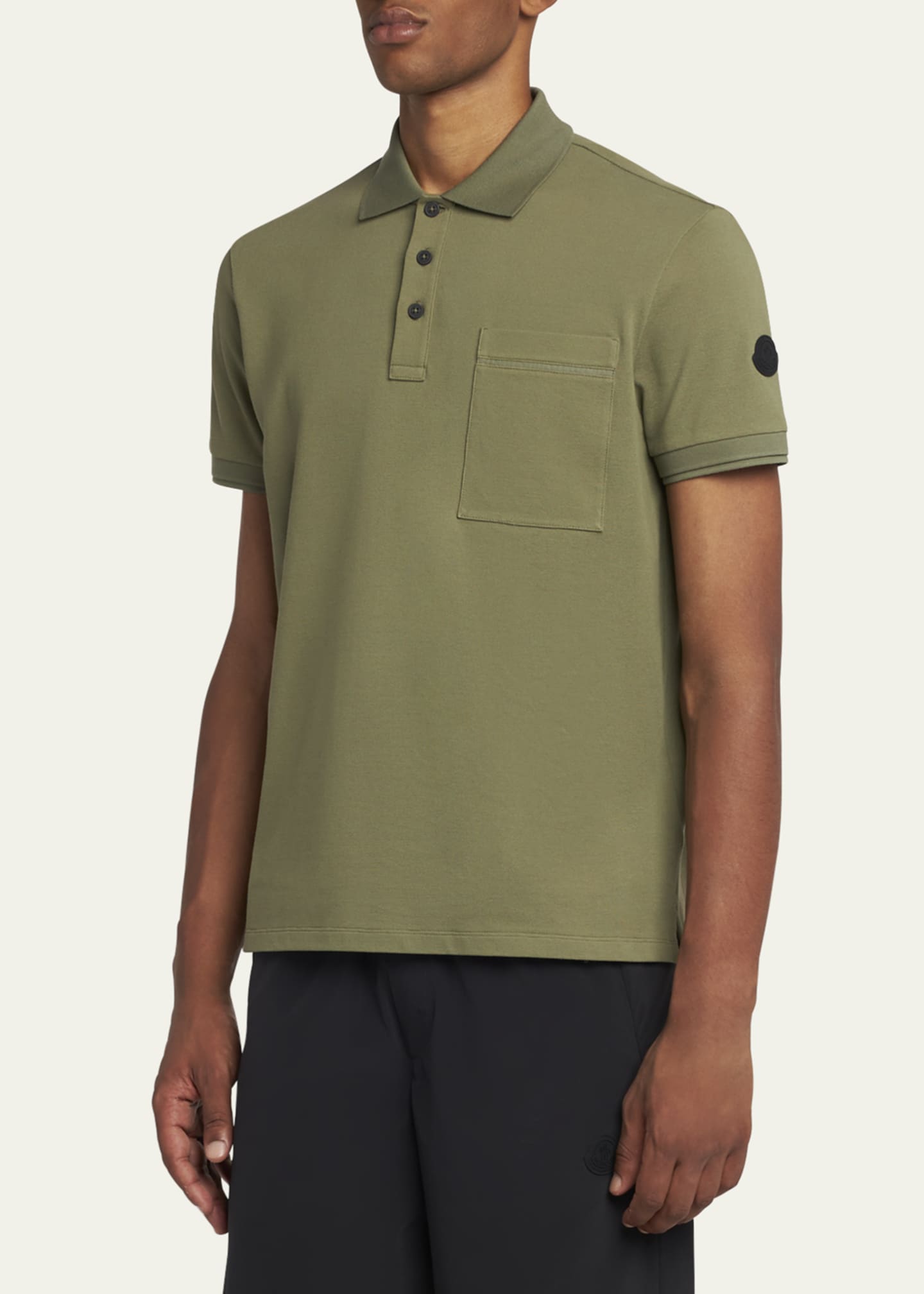 Moncler Men's Cotton Polo Shirt Image 4 of 5