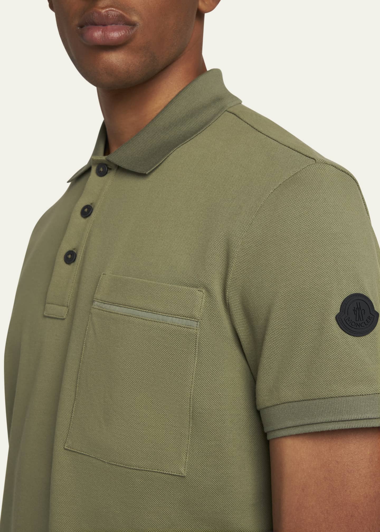 Moncler Men's Cotton Polo Shirt Image 5 of 5