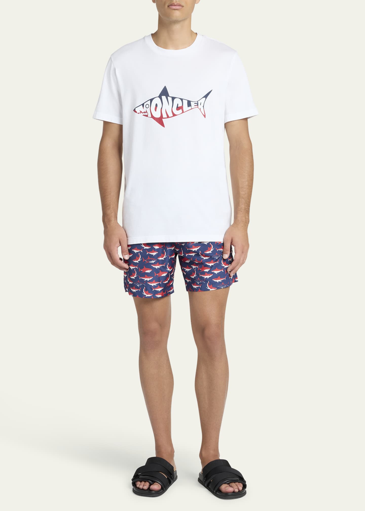 Moncler Men's Shark Logo Graphic T-Shirt Image 2 of 5