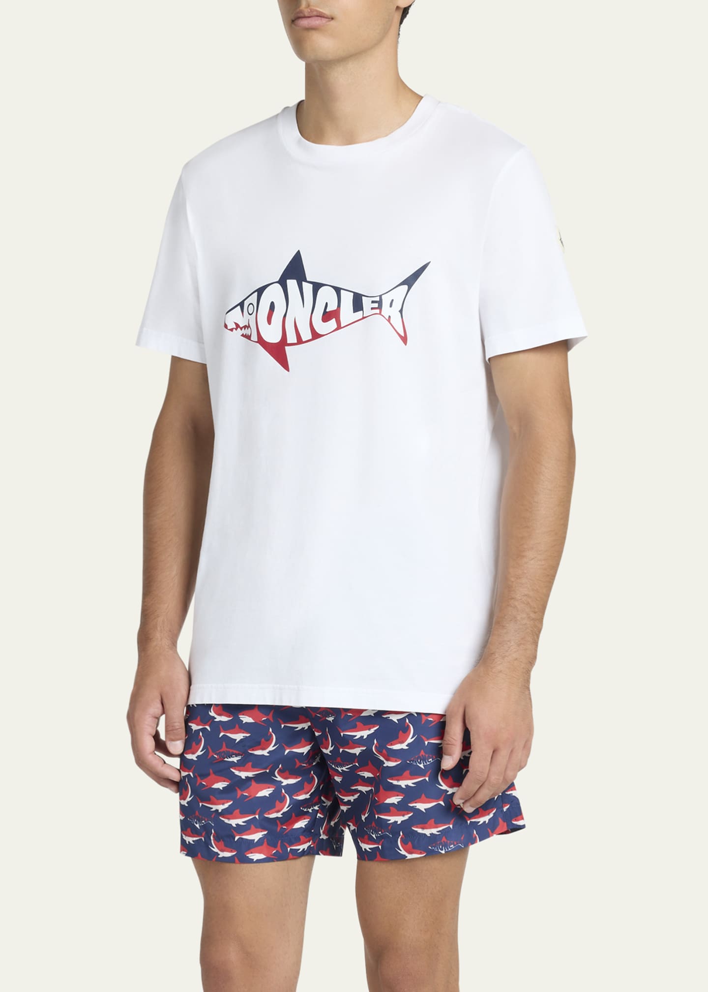 Moncler Men's Shark Logo Graphic T-Shirt Image 4 of 5