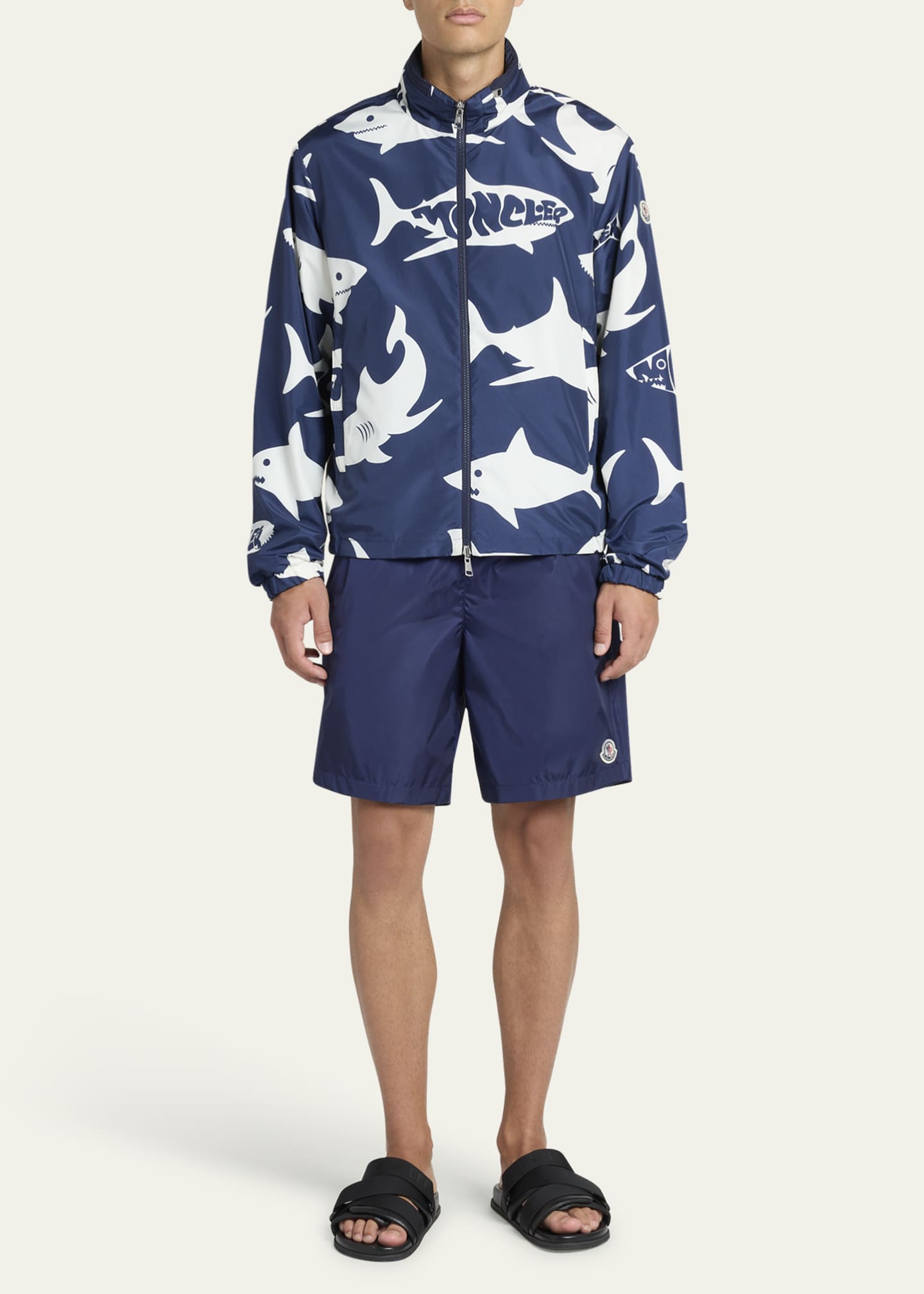 Moncler Men's Archivio Shark-Print Jacket Image 2 of 5