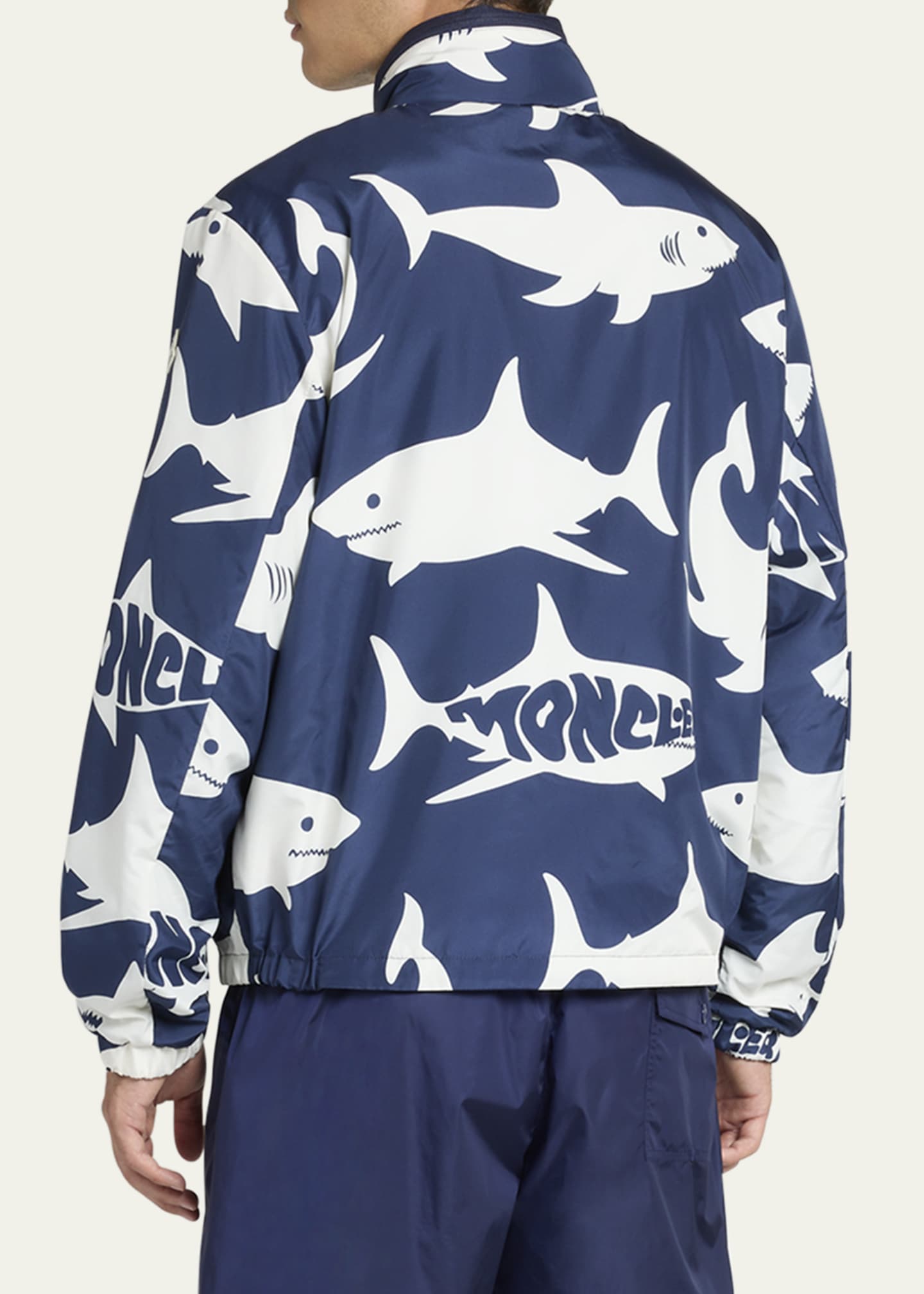 Moncler Men's Archivio Shark-Print Jacket Image 3 of 5
