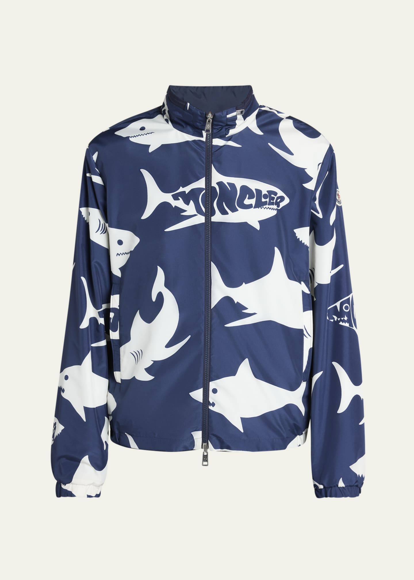 Moncler Men's Archivio Shark-Print Jacket Image 1 of 5