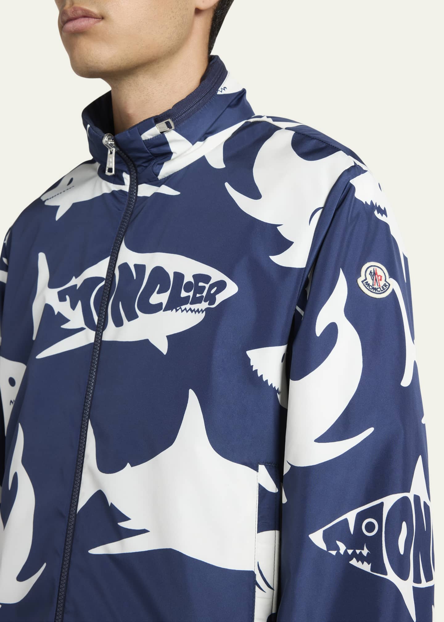 Moncler Men's Archivio Shark-Print Jacket Image 5 of 5
