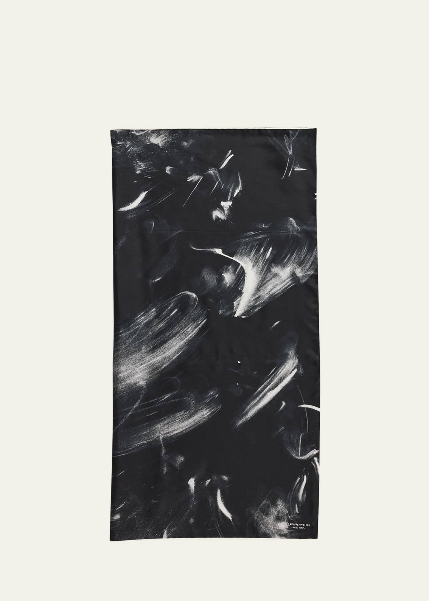 Lafayette 148 New York Charcoal Dust Square Silk Twill Scarf Image 1 of 4