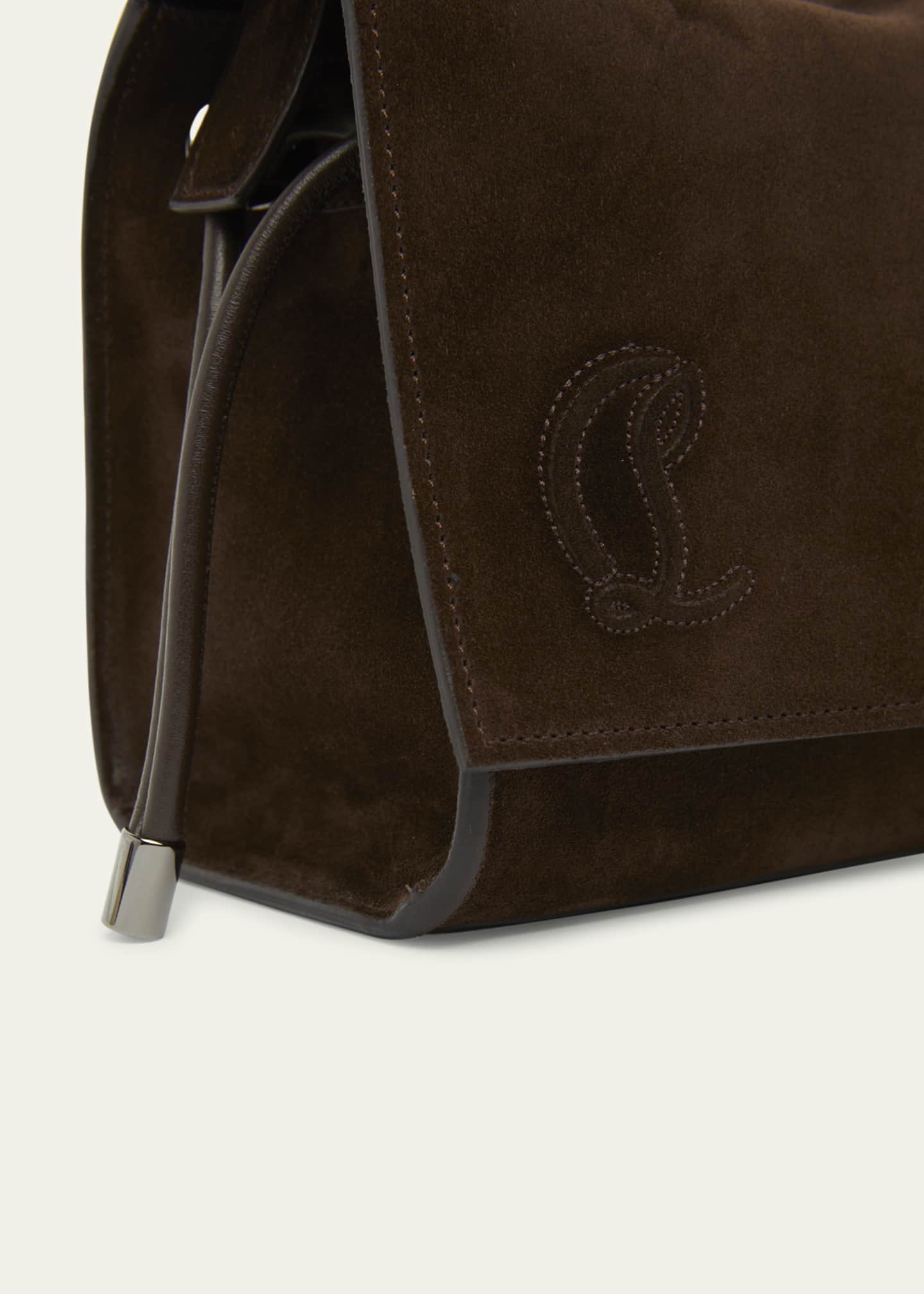 Christian Louboutin Baggy Small Shoulder Bag in Suede Image 6 of 6