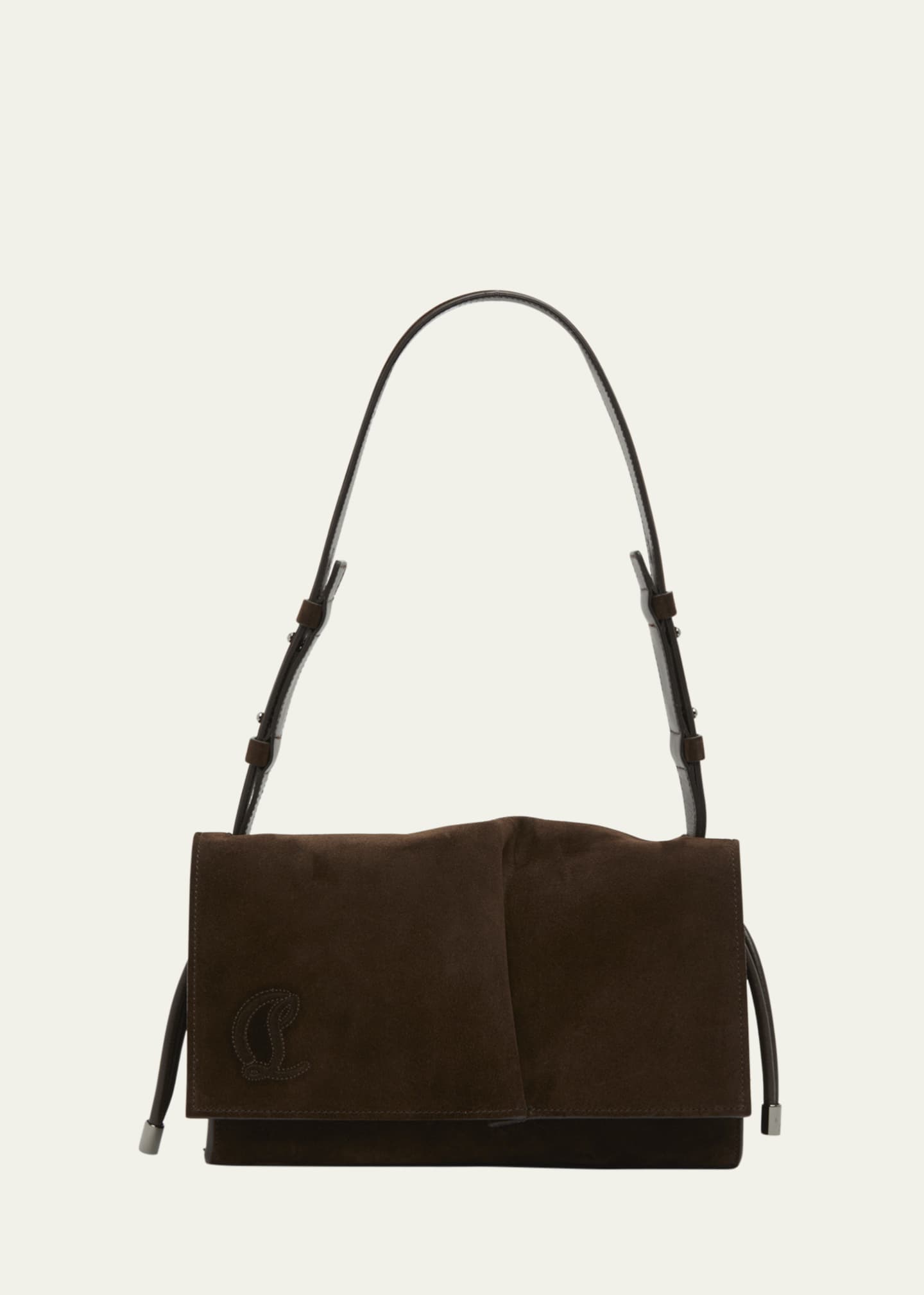 Christian Louboutin Baggy Small Shoulder Bag in Suede Image 1 of 6
